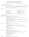 Multi-Skilled Technician resume template