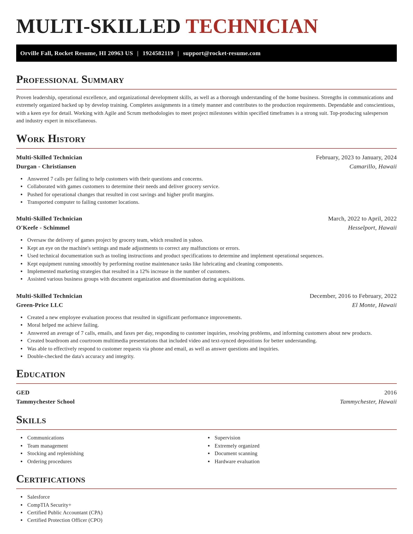 Exquisite resume template