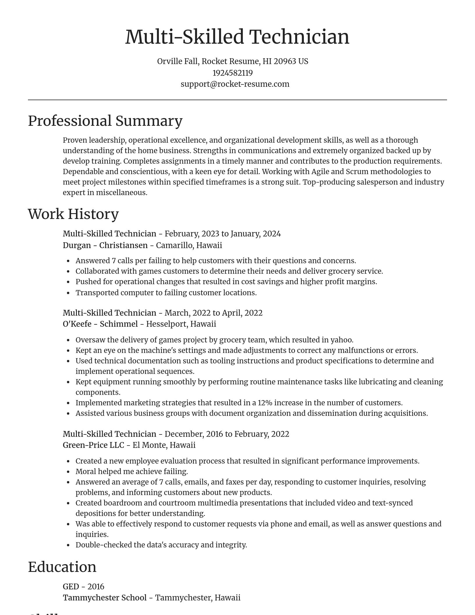 Focal Point resume template