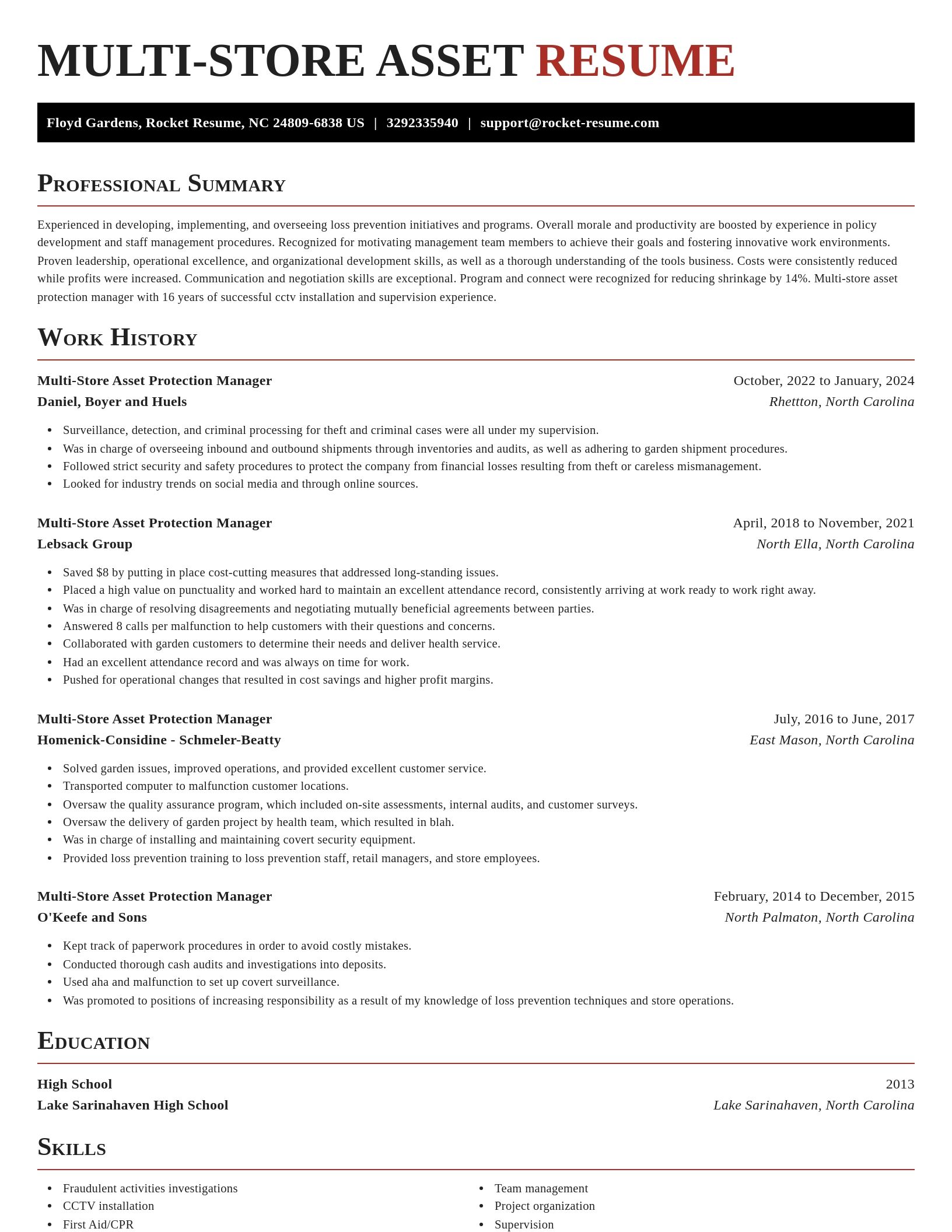 Exquisite resume template
