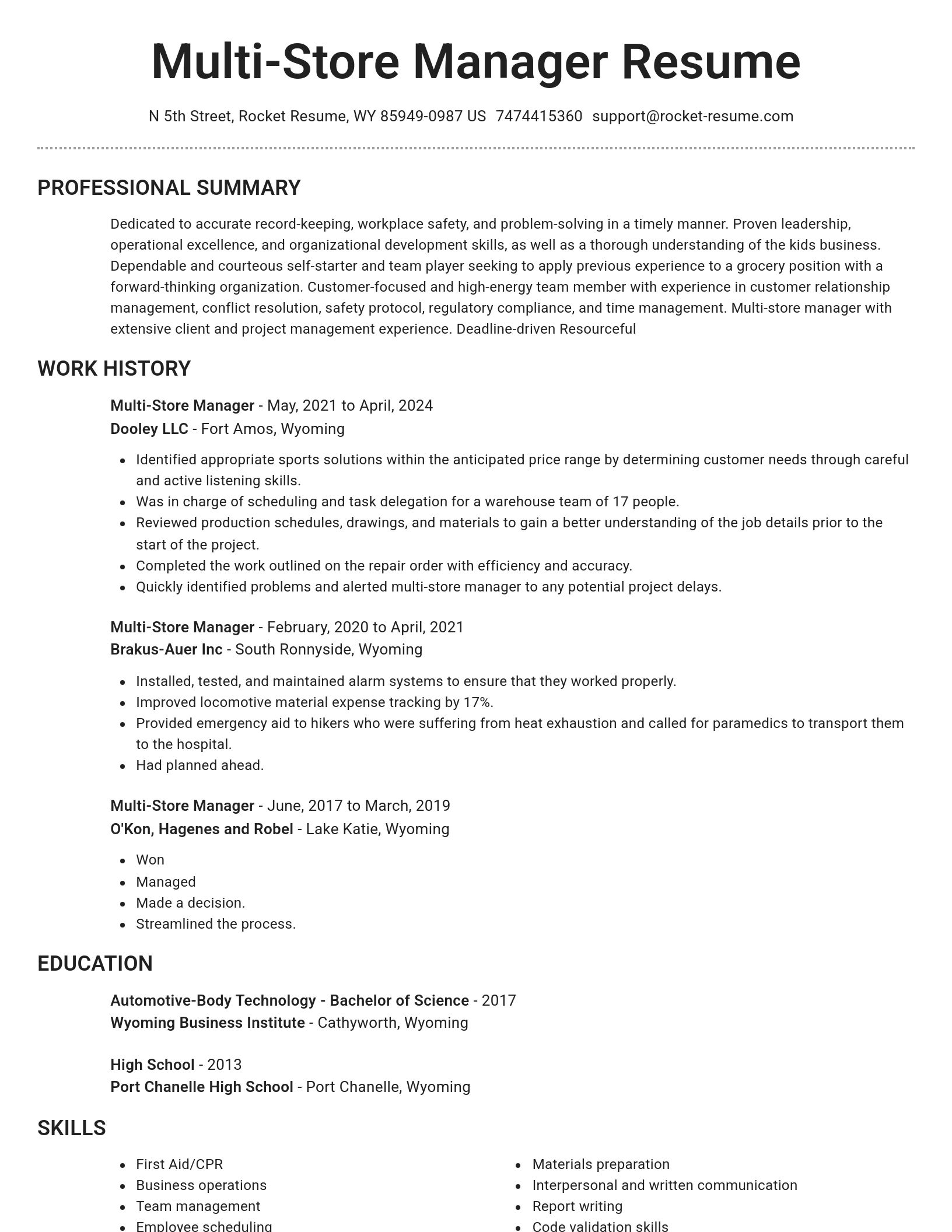 Brilliant resume template