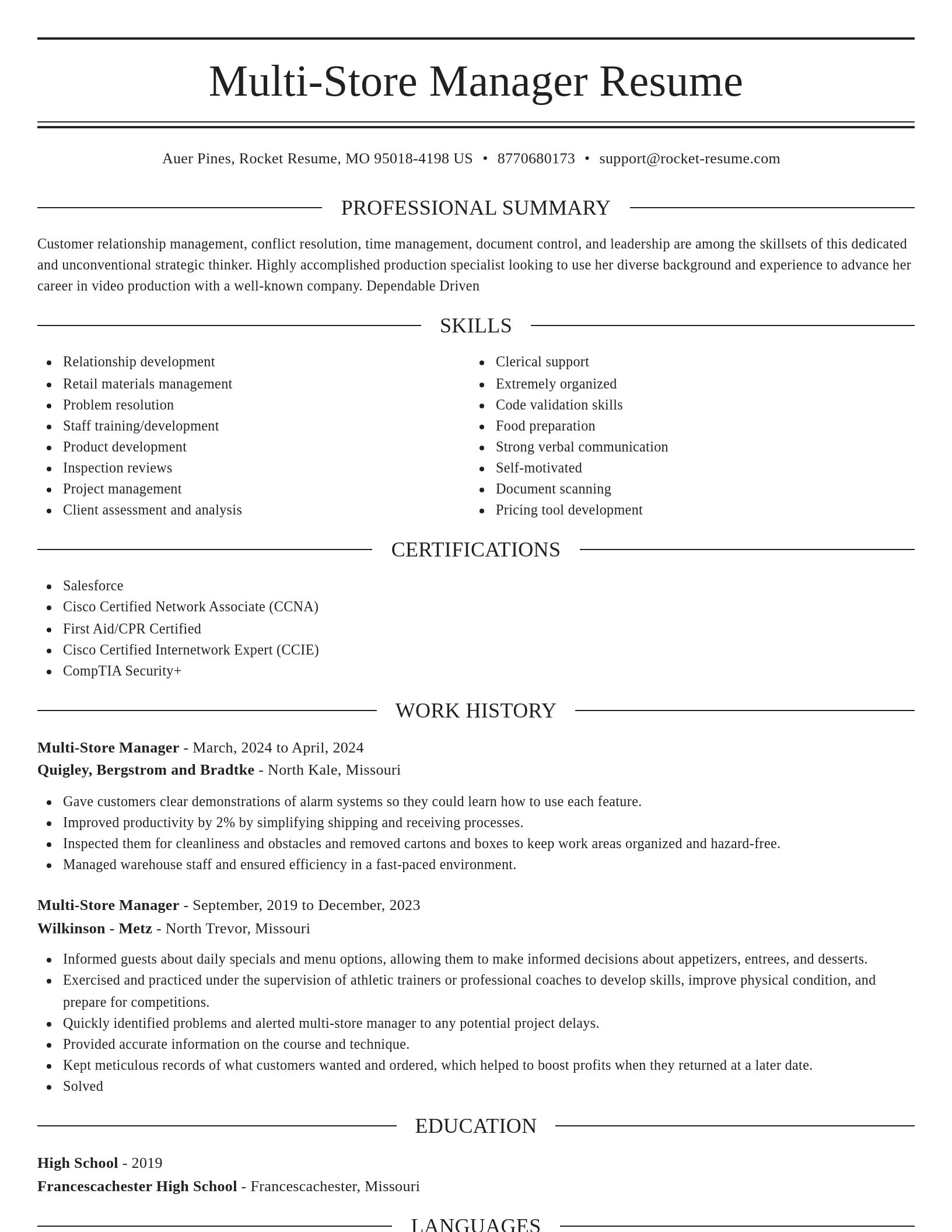 Elegant resume template