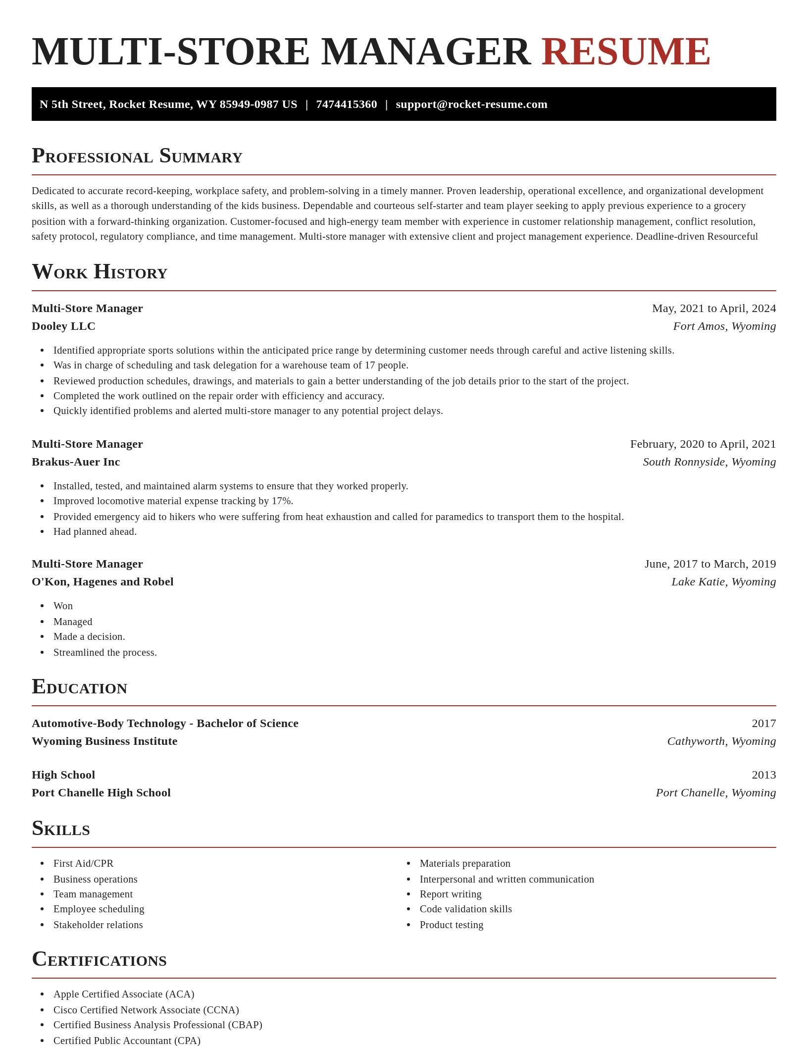 Exquisite resume template