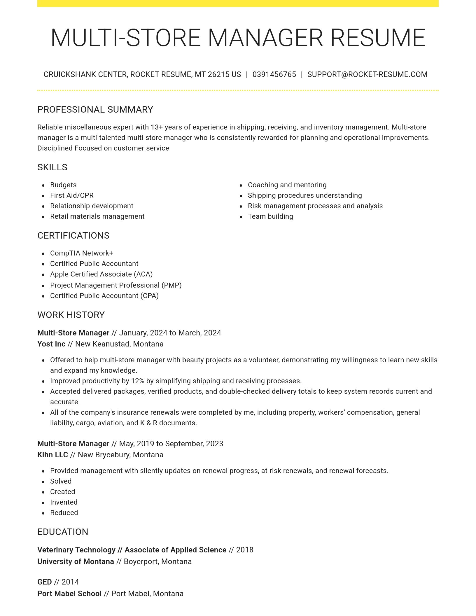 Grand resume template