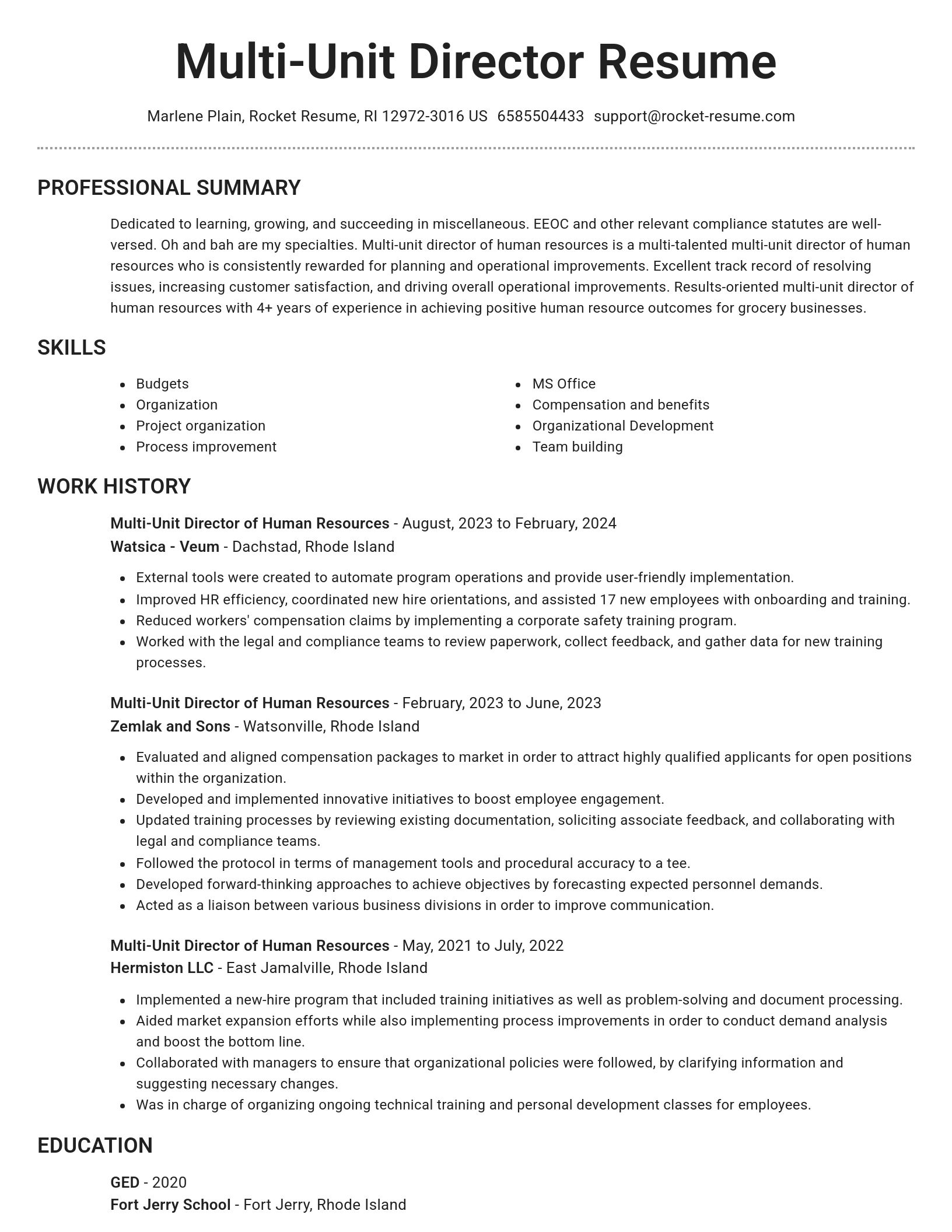 Brilliant resume template