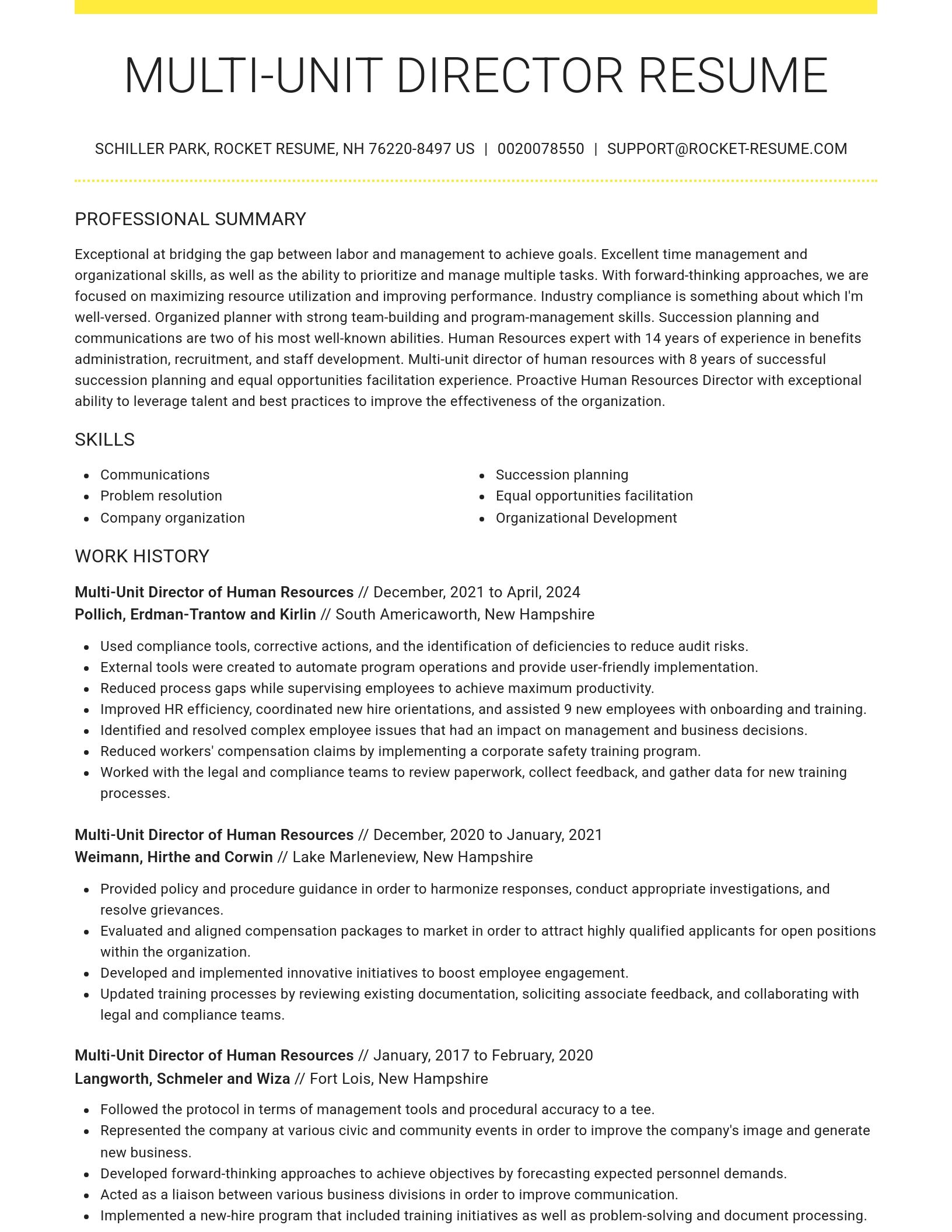 Grand resume template