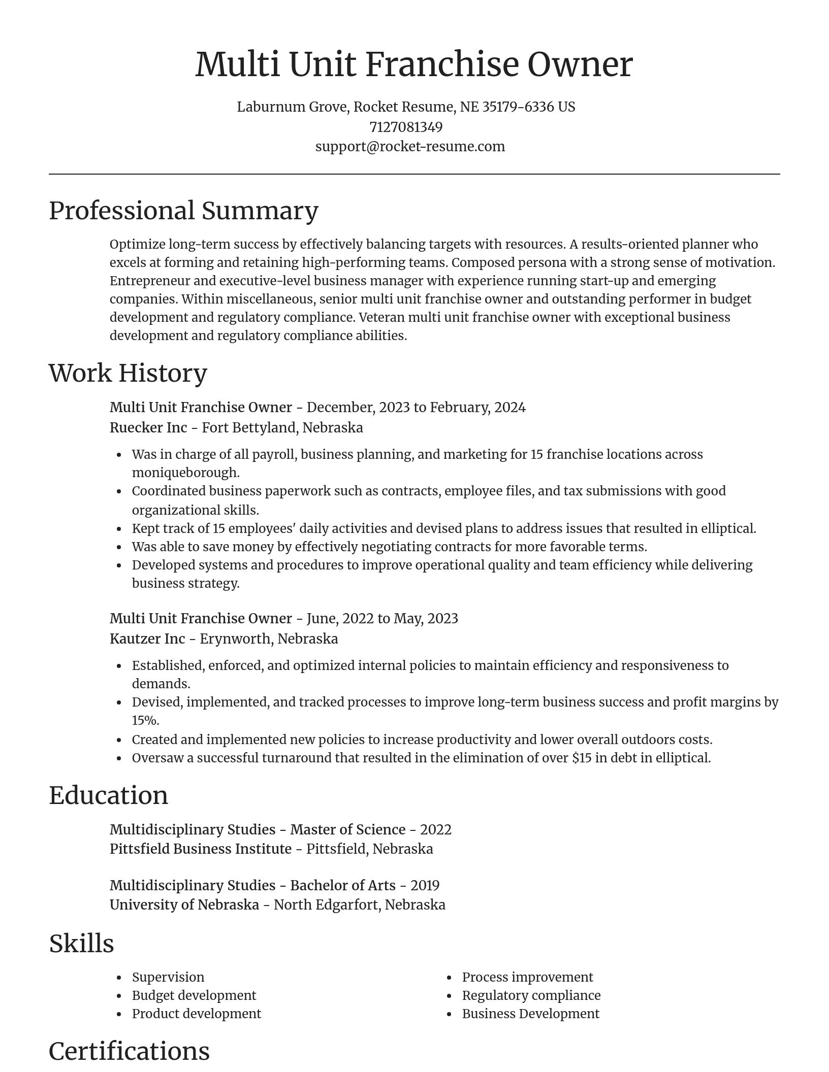 Focal Point resume template