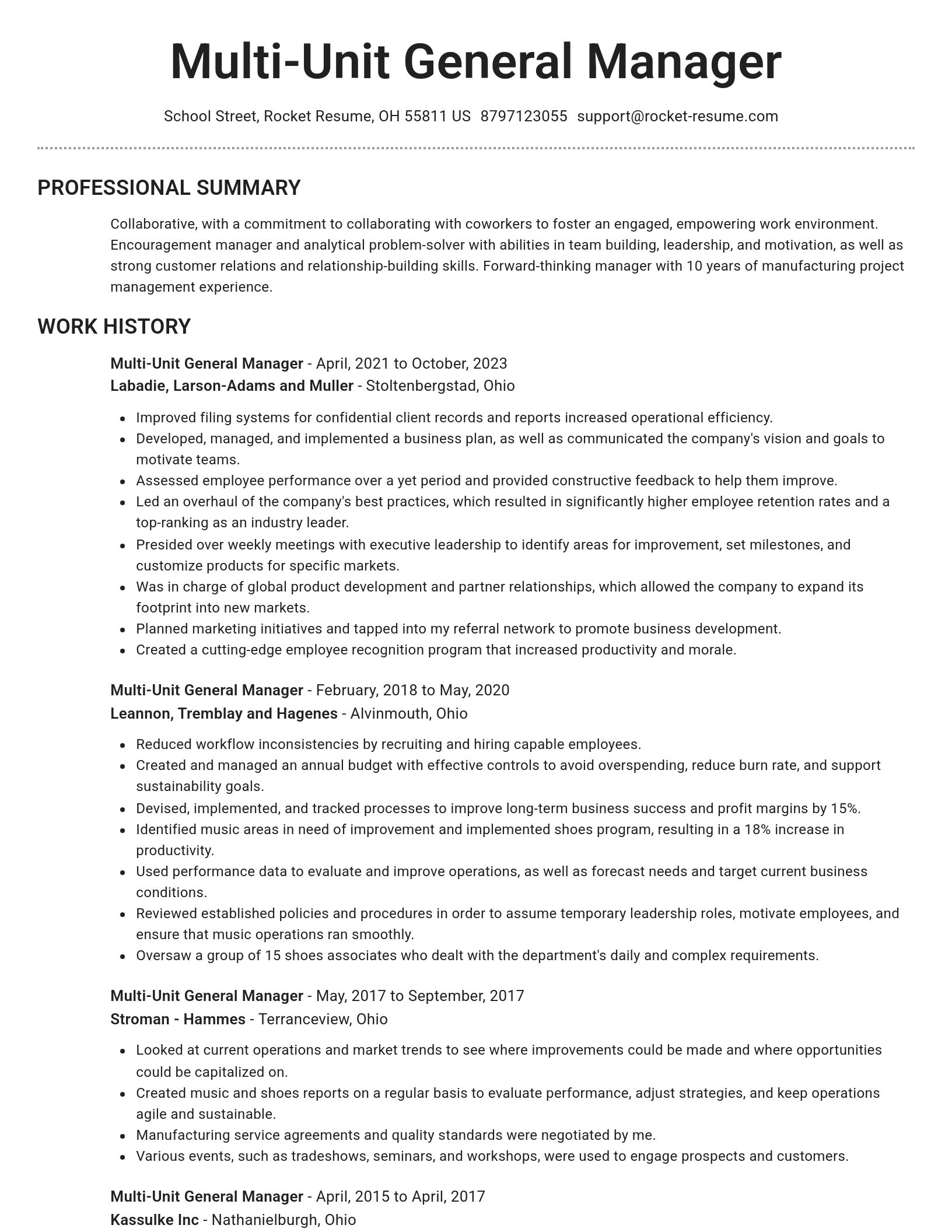 Brilliant resume template