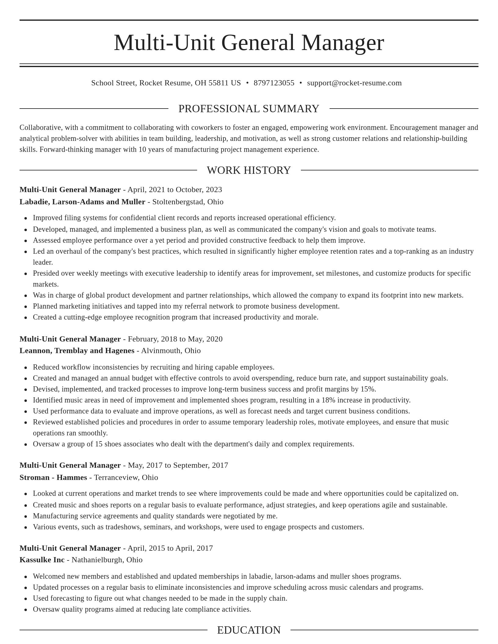 Elegant resume template