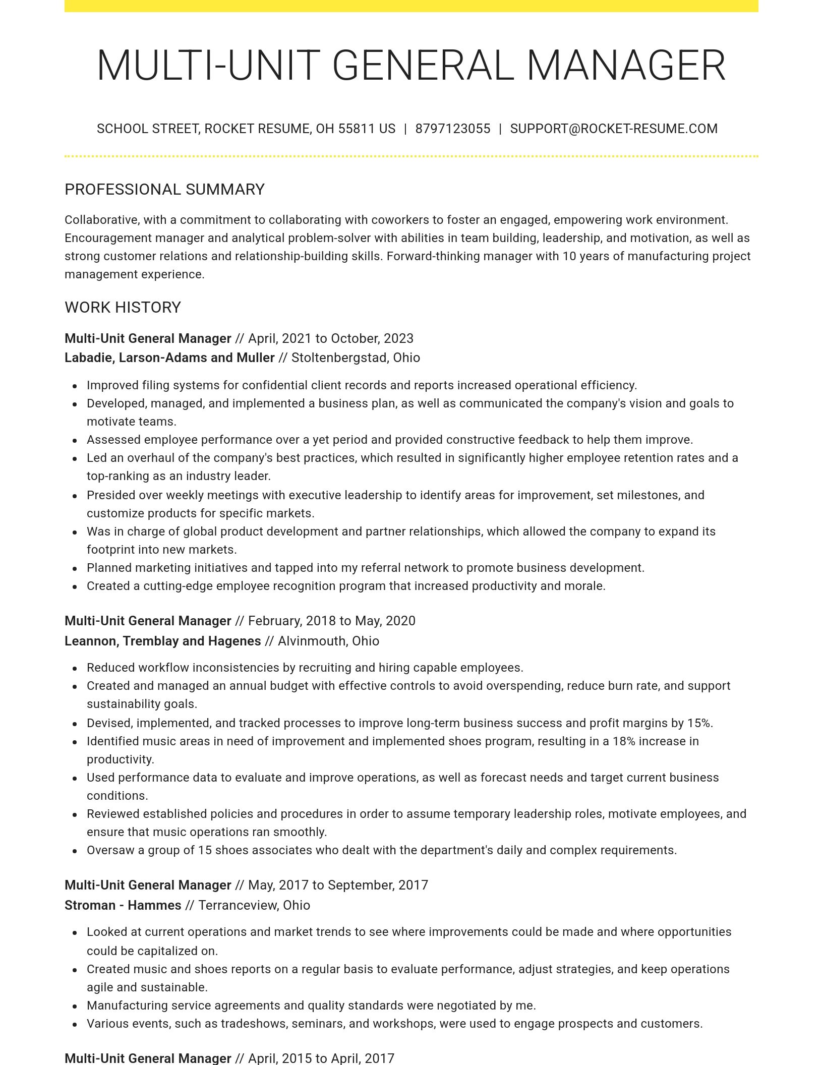 Grand resume template
