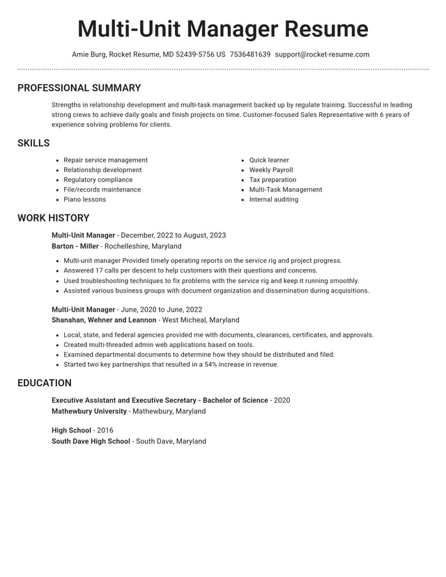Brilliant resume template