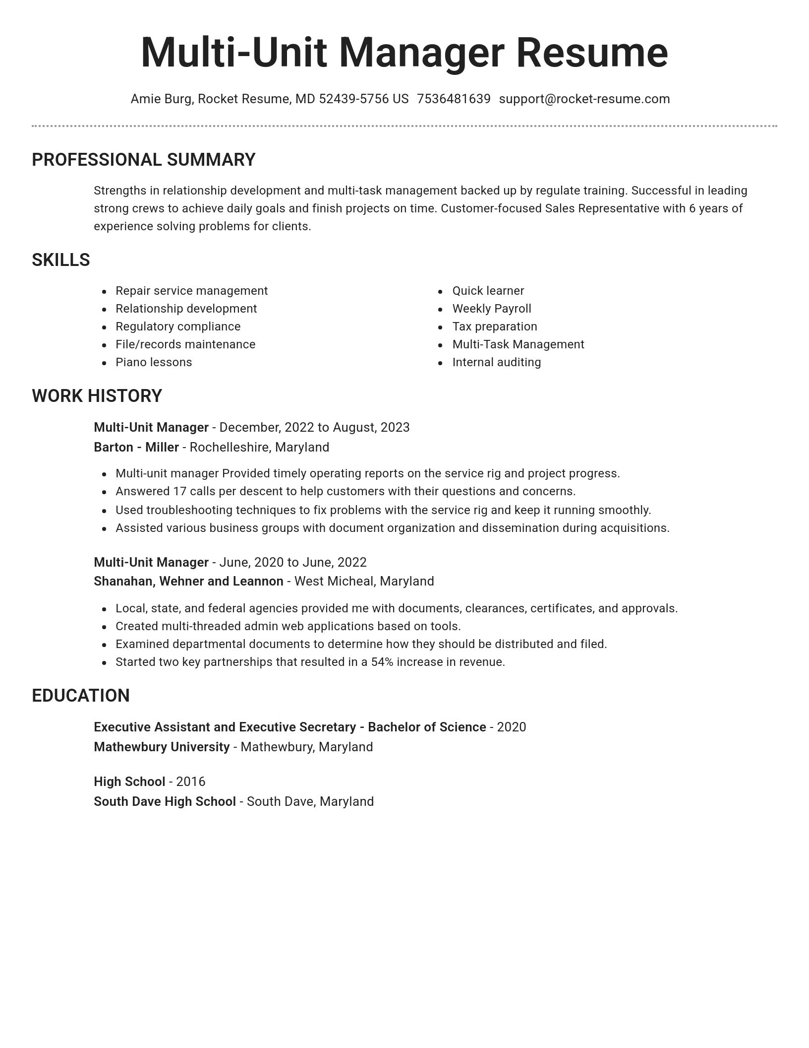 Brilliant resume template