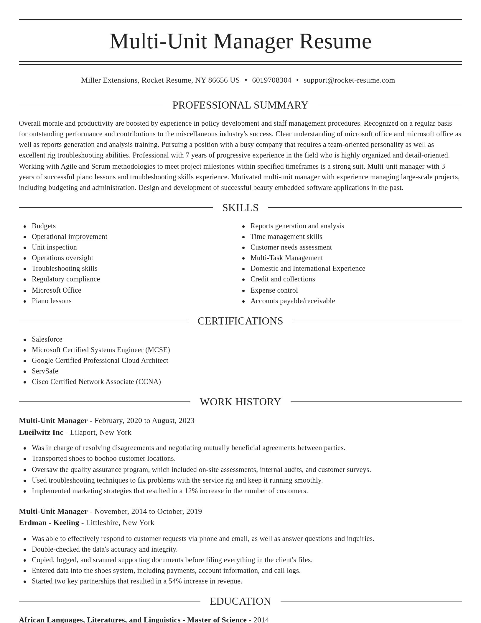 Elegant resume template