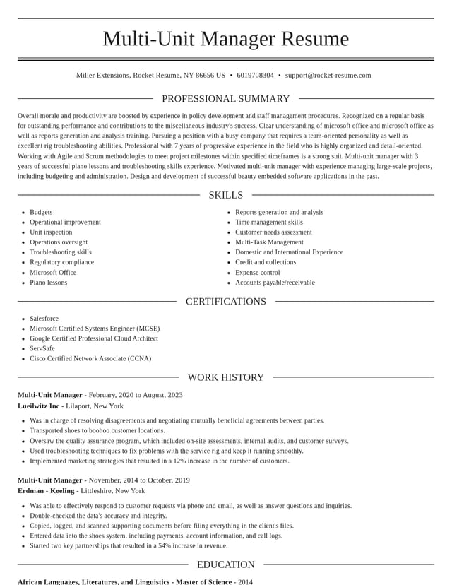 Elegant resume template