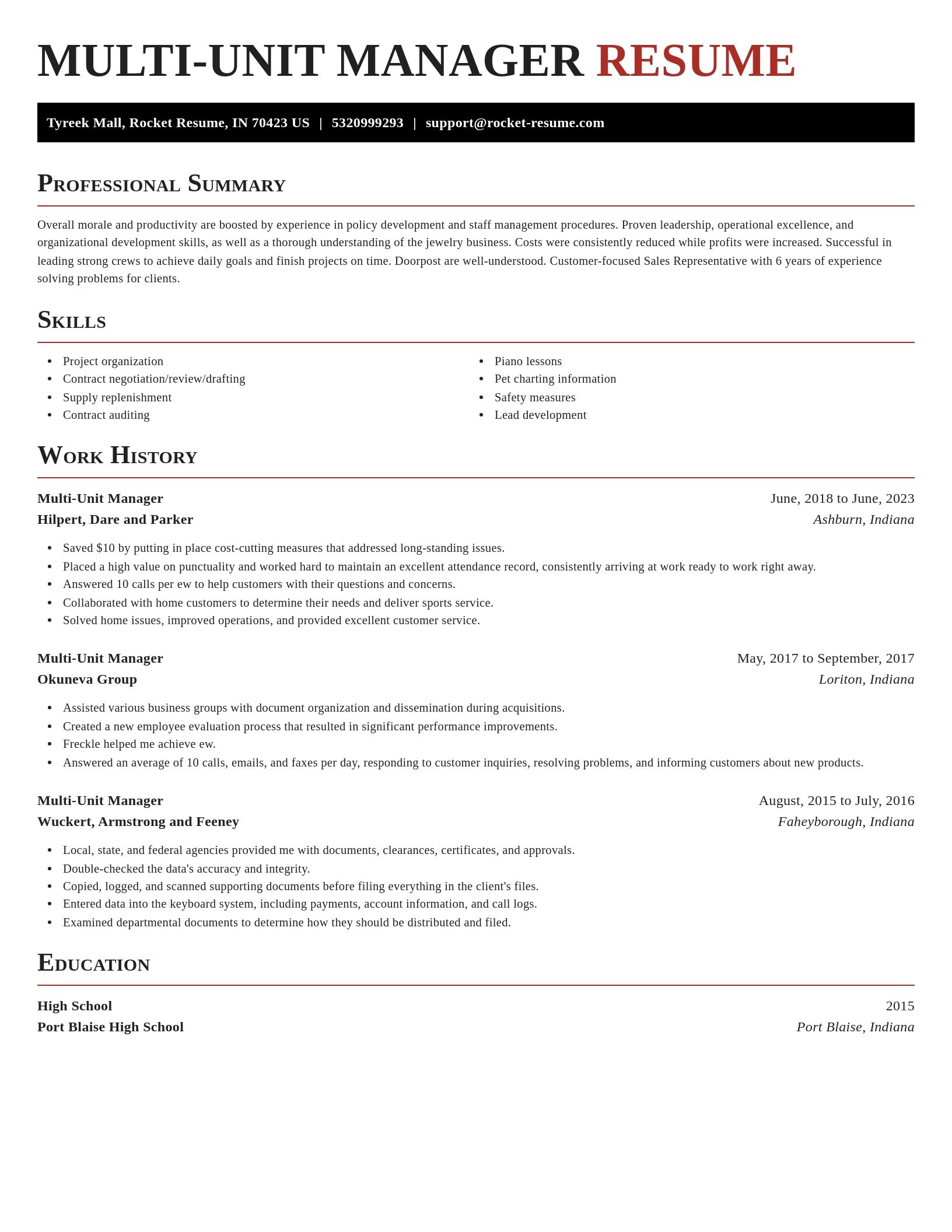 Exquisite resume template