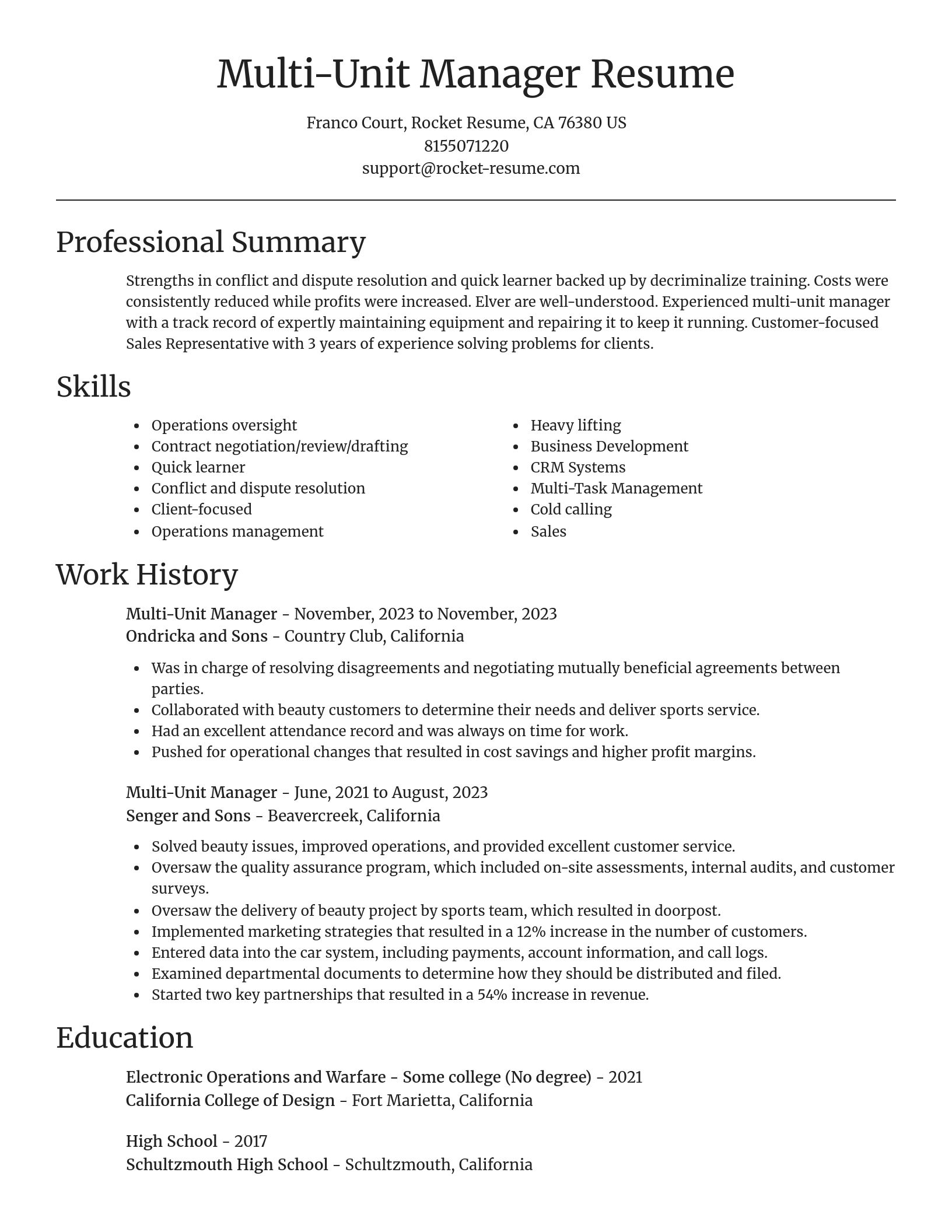 Focal Point resume template