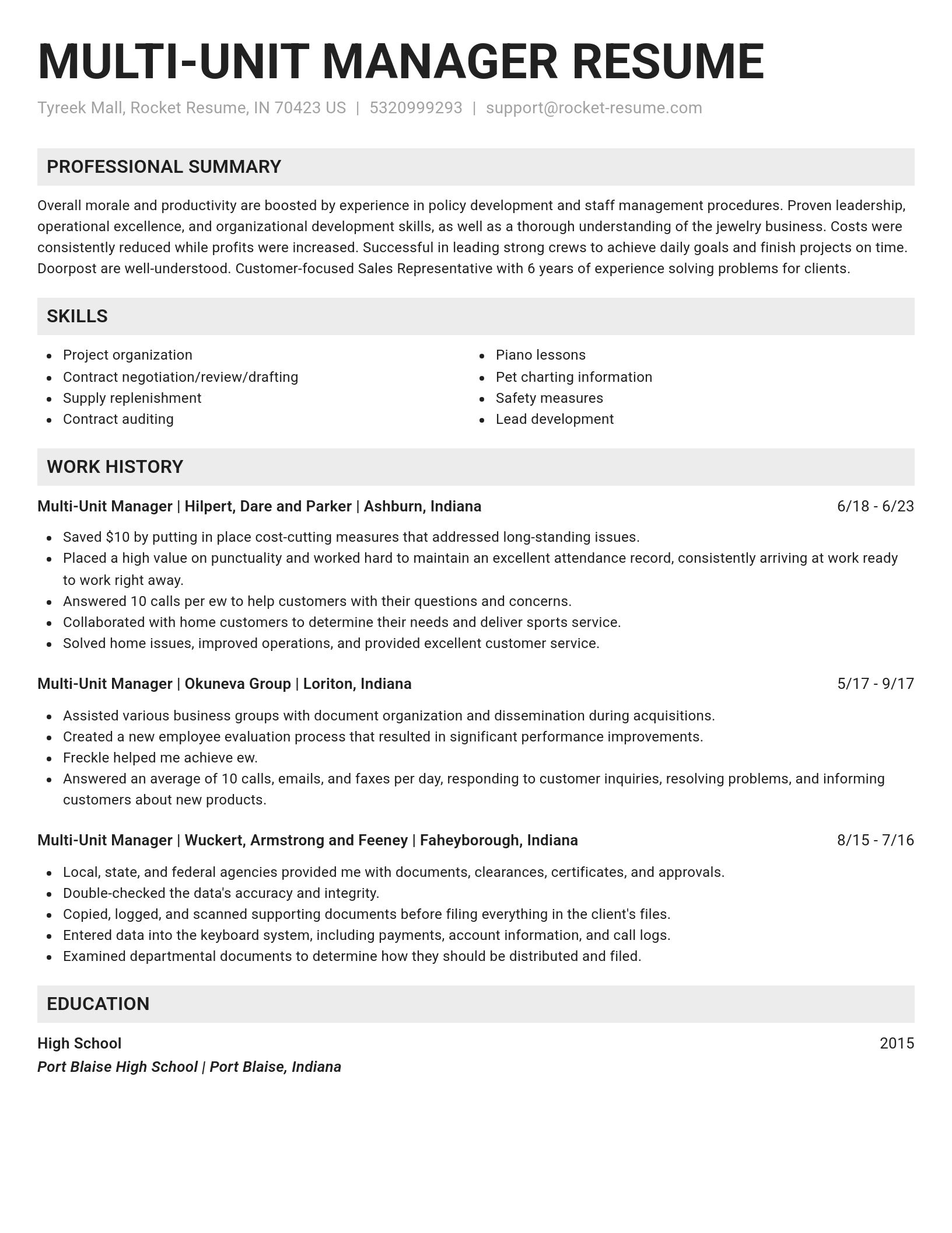 Genius resume template