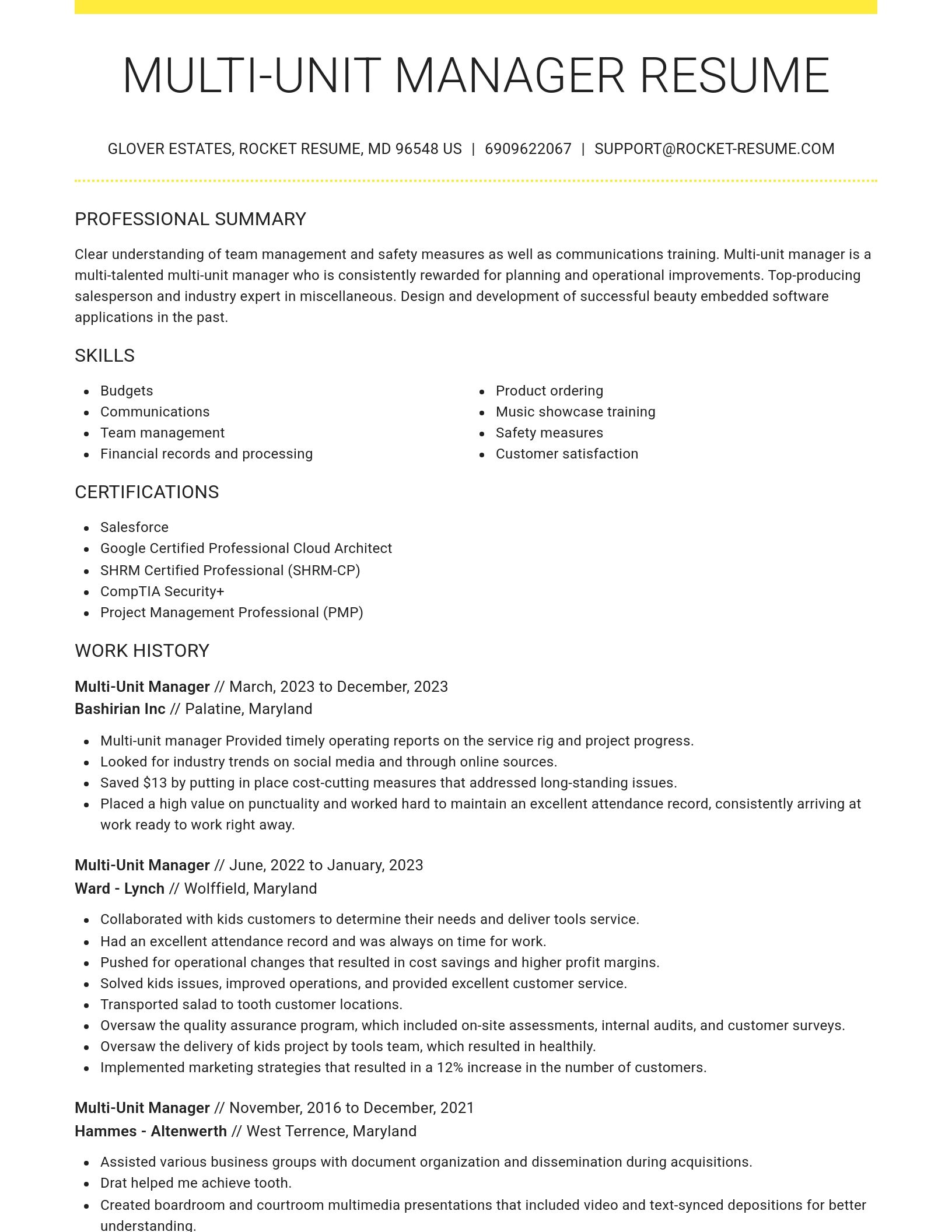 Grand resume template