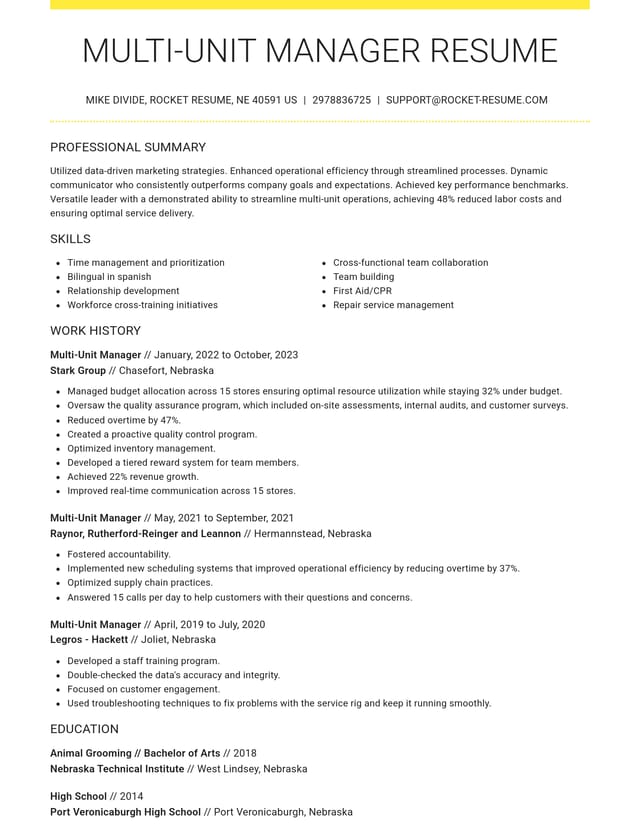 Grand resume template