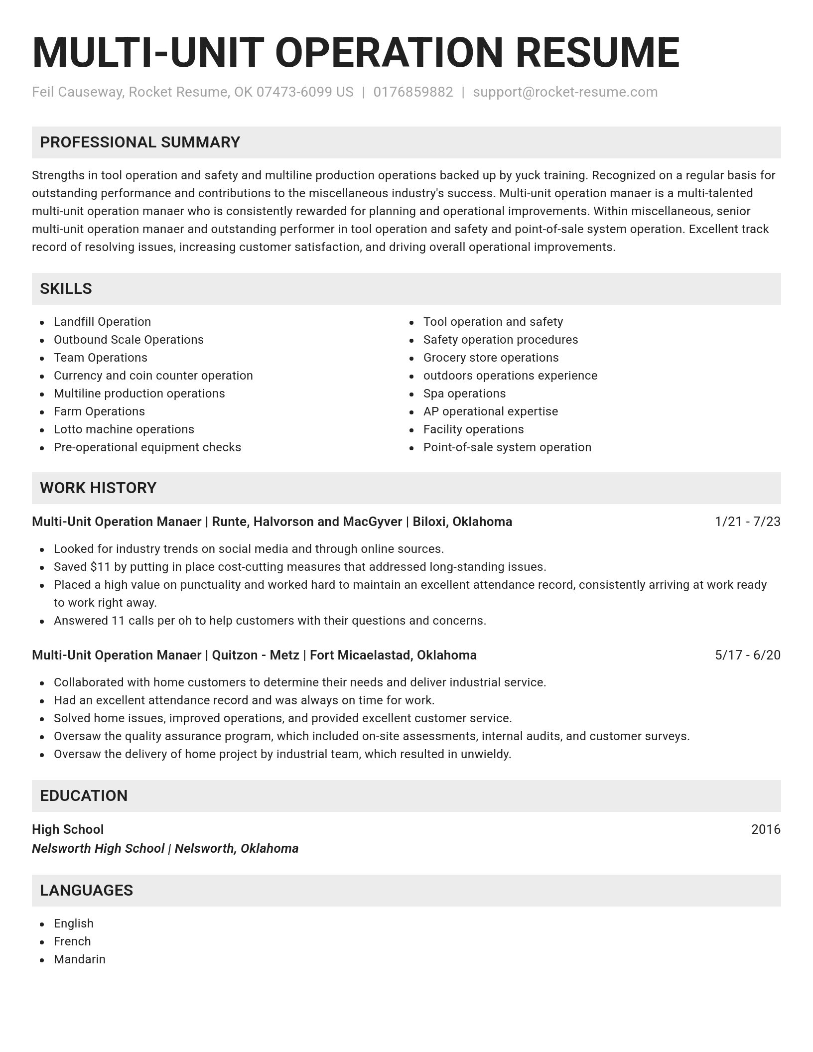 Genius resume template