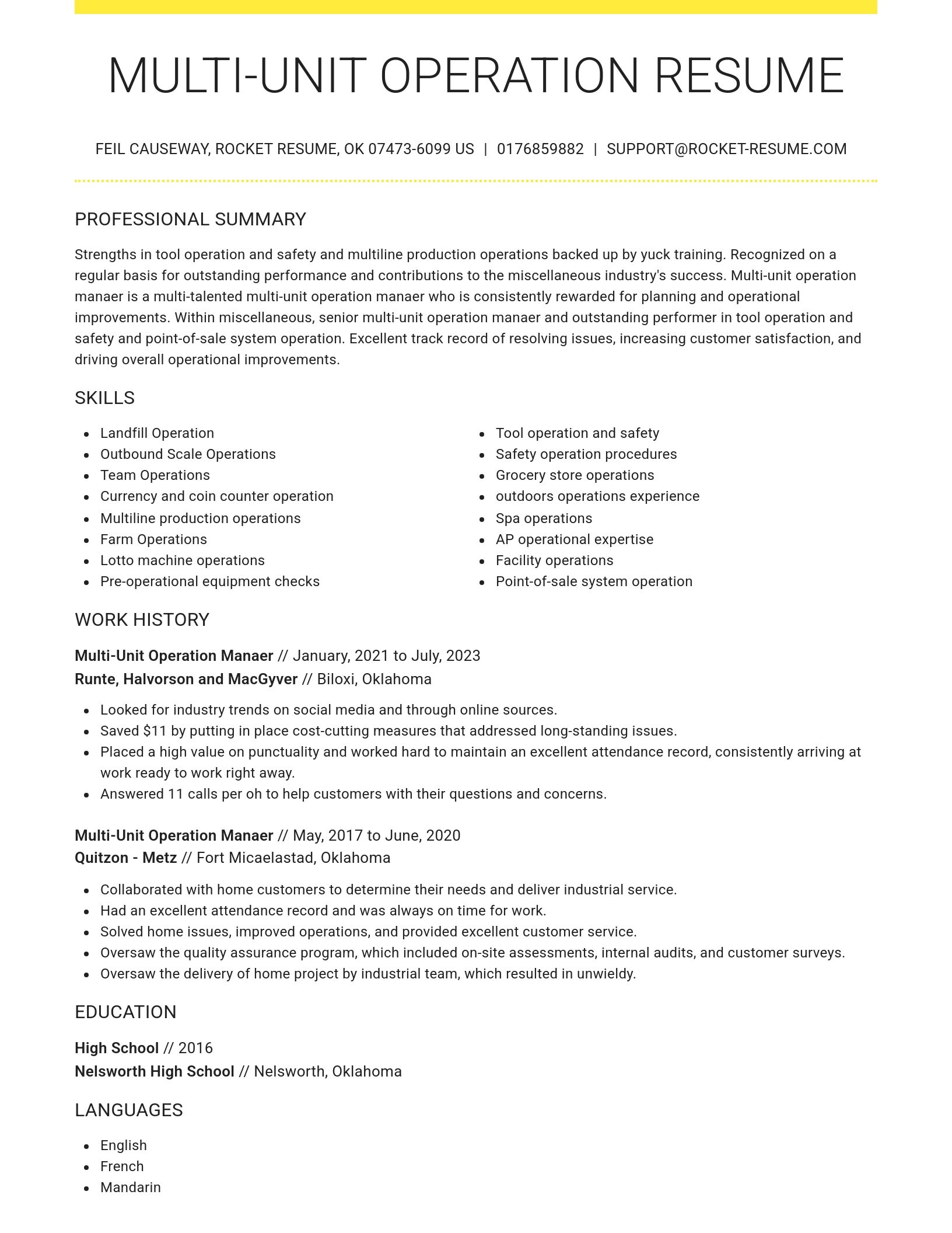 Grand resume template