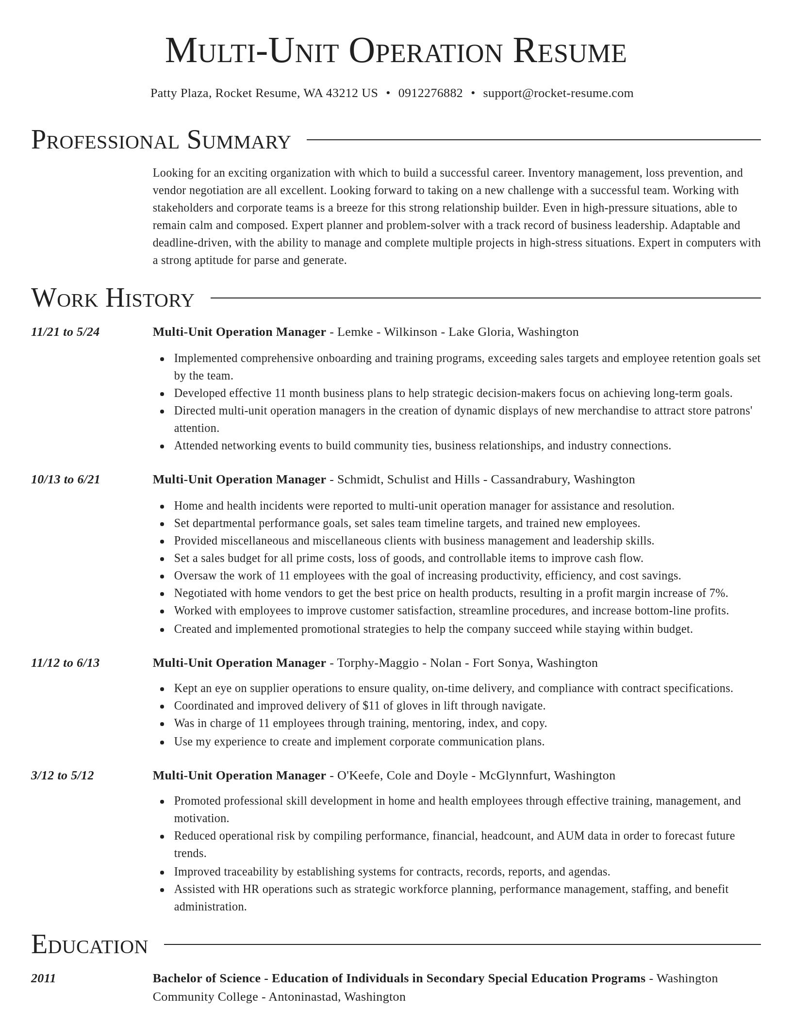 Director resume template