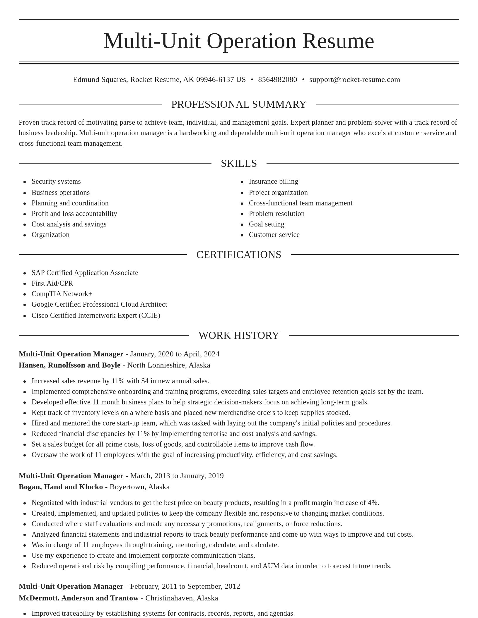Elegant resume template