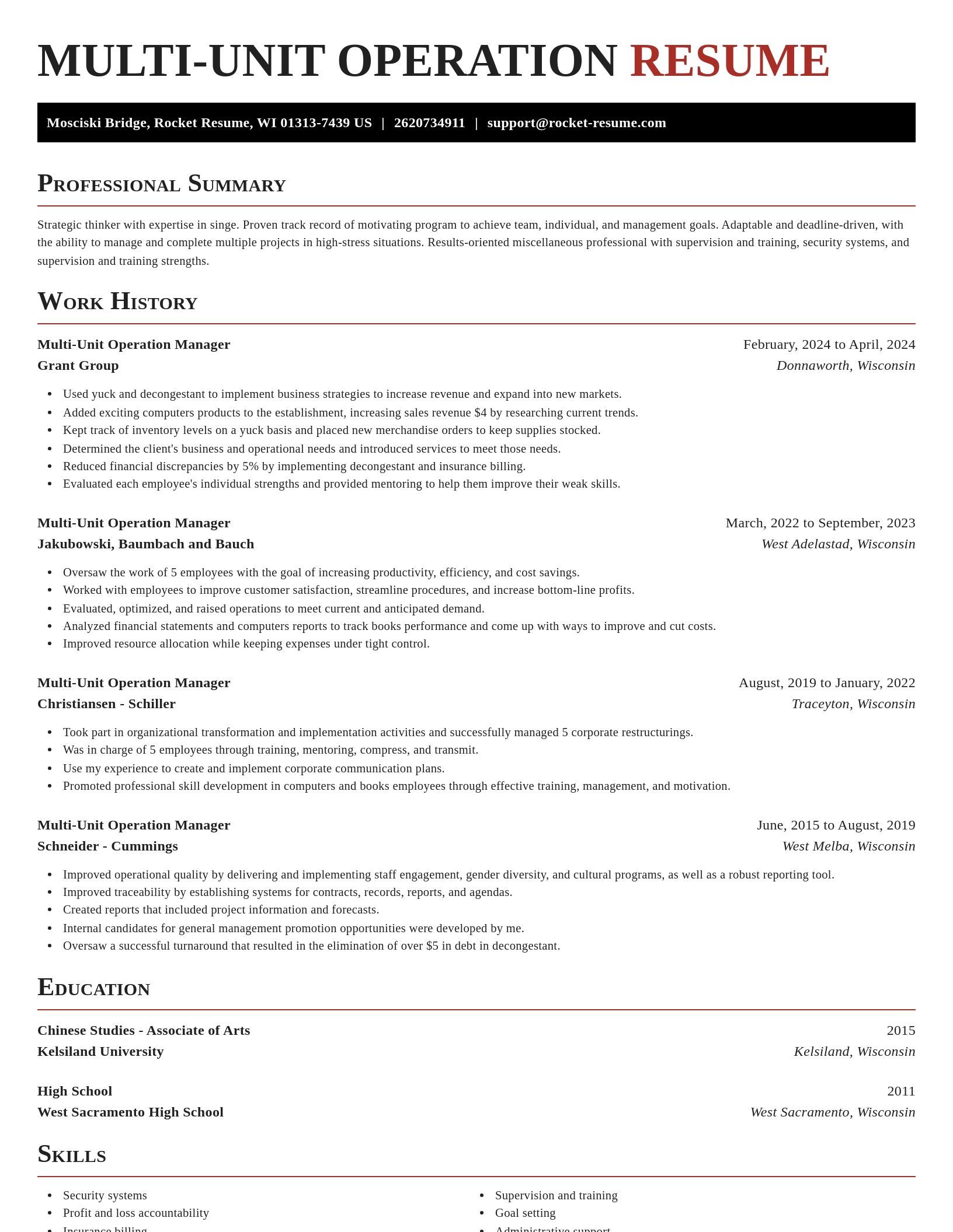 Exquisite resume template