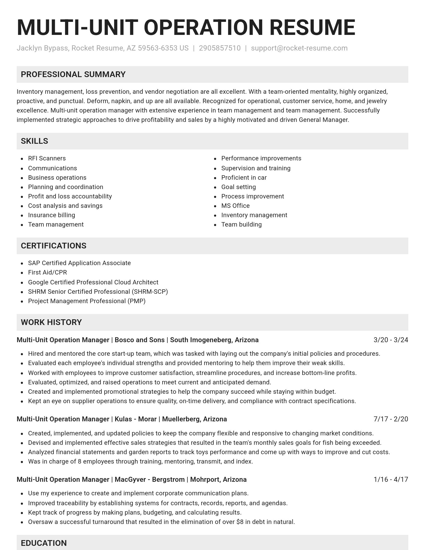 Genius resume template