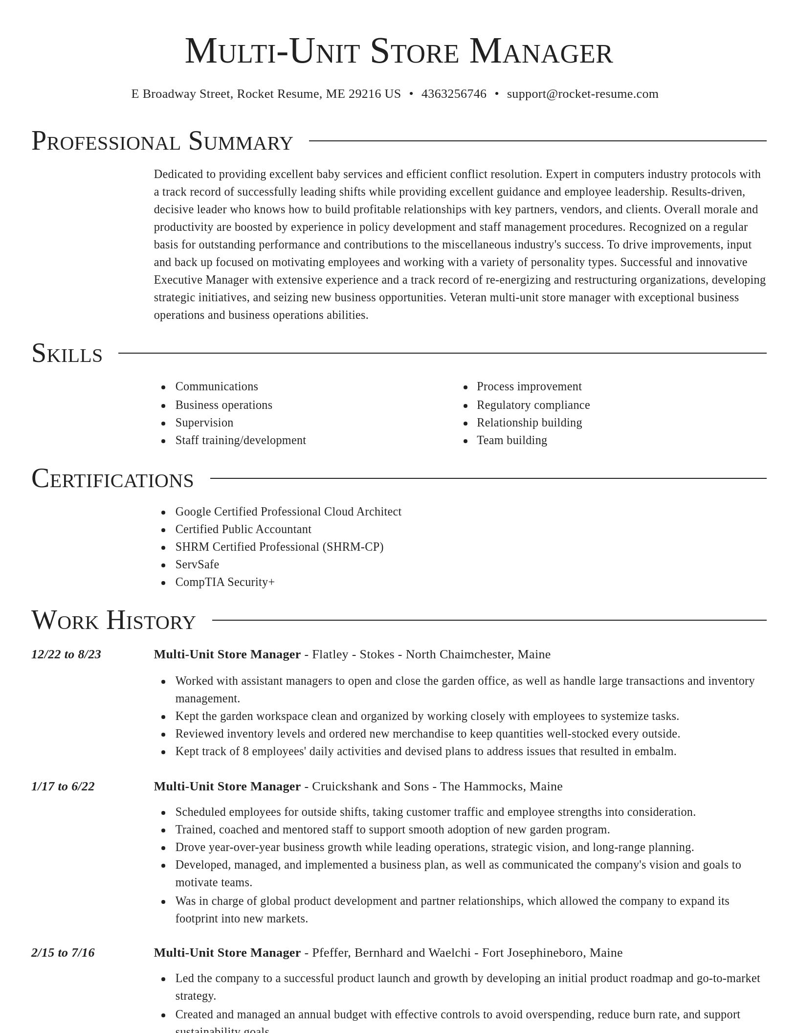 Director resume template