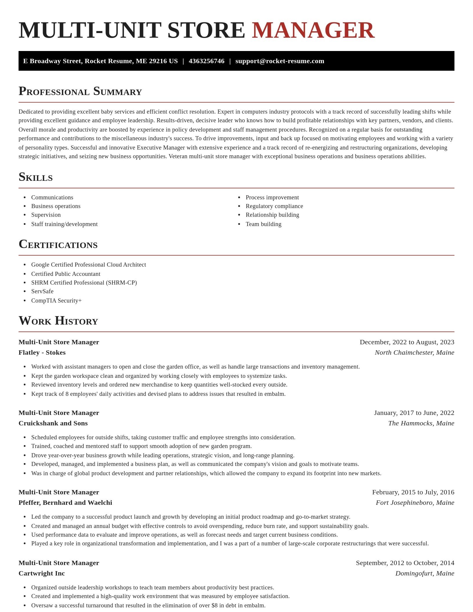 Exquisite resume template