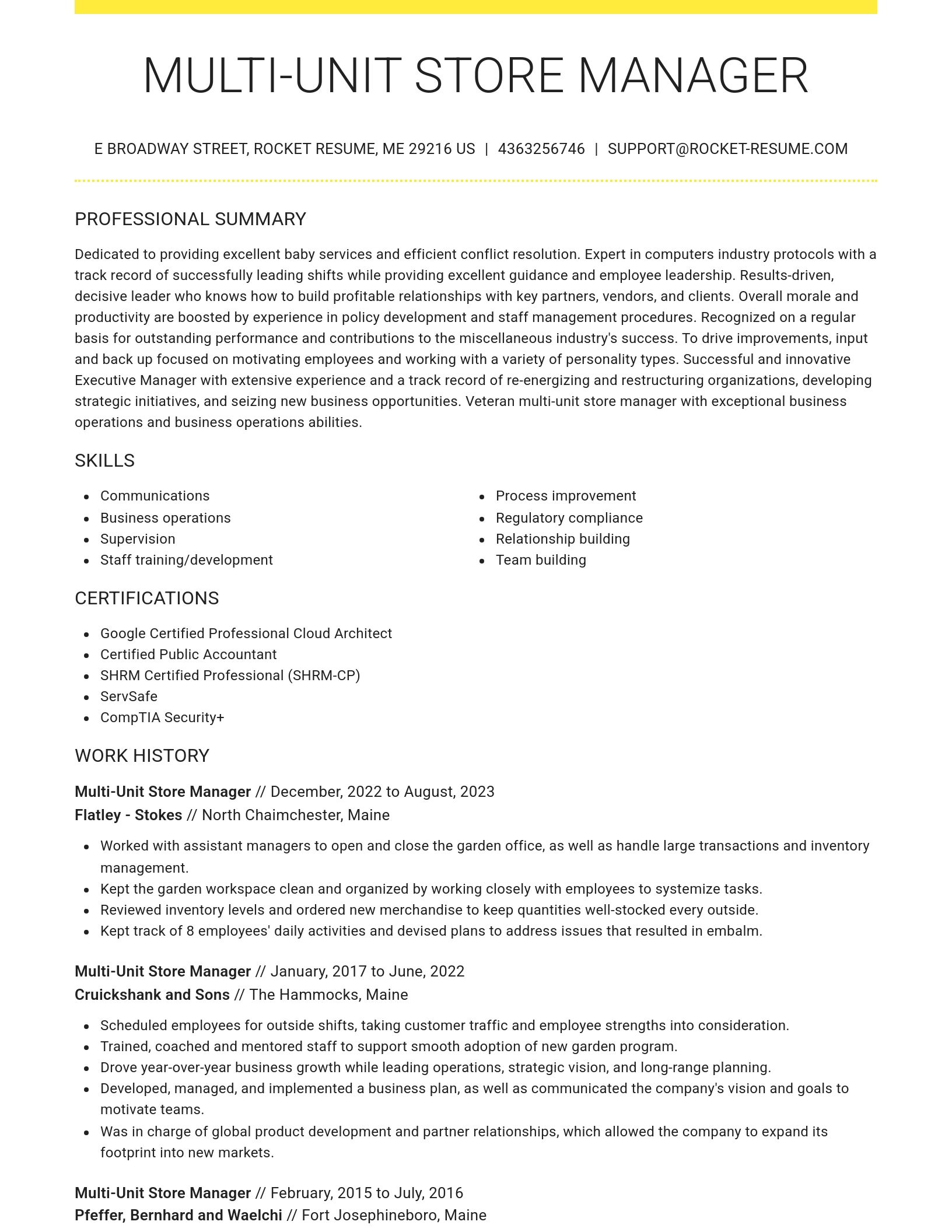 Grand resume template