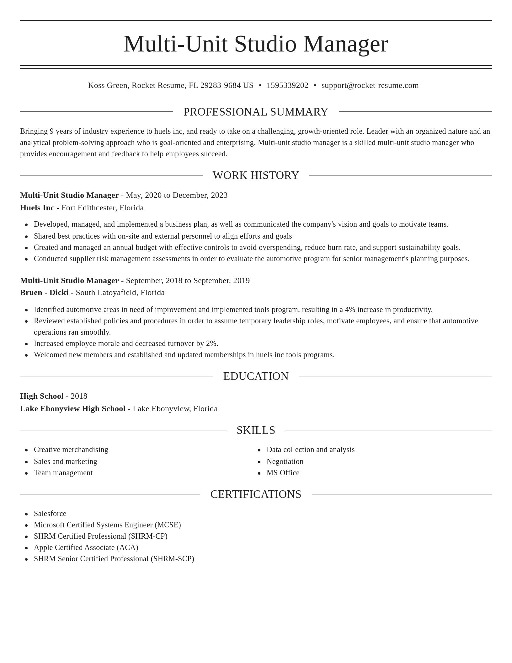Elegant resume template