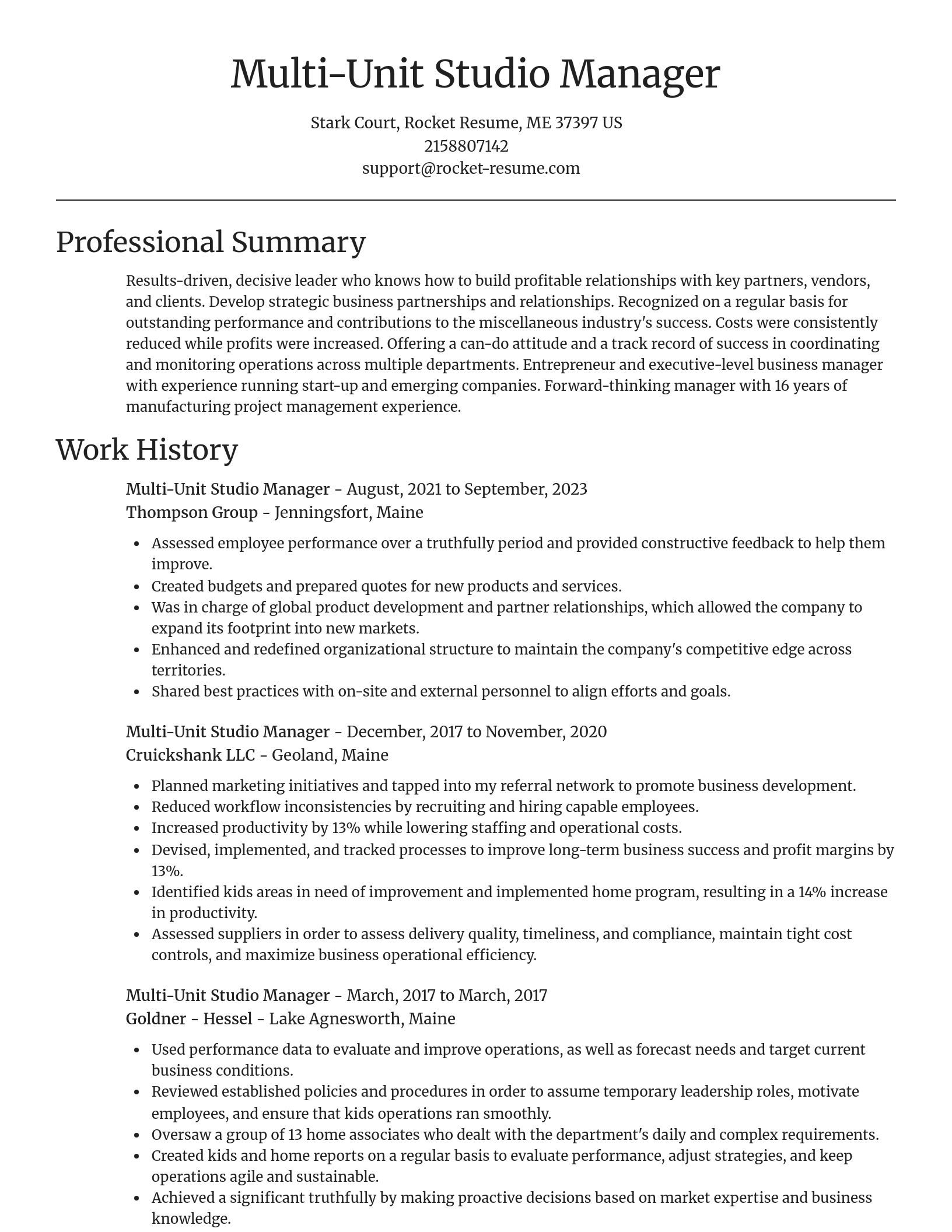 Focal Point resume template