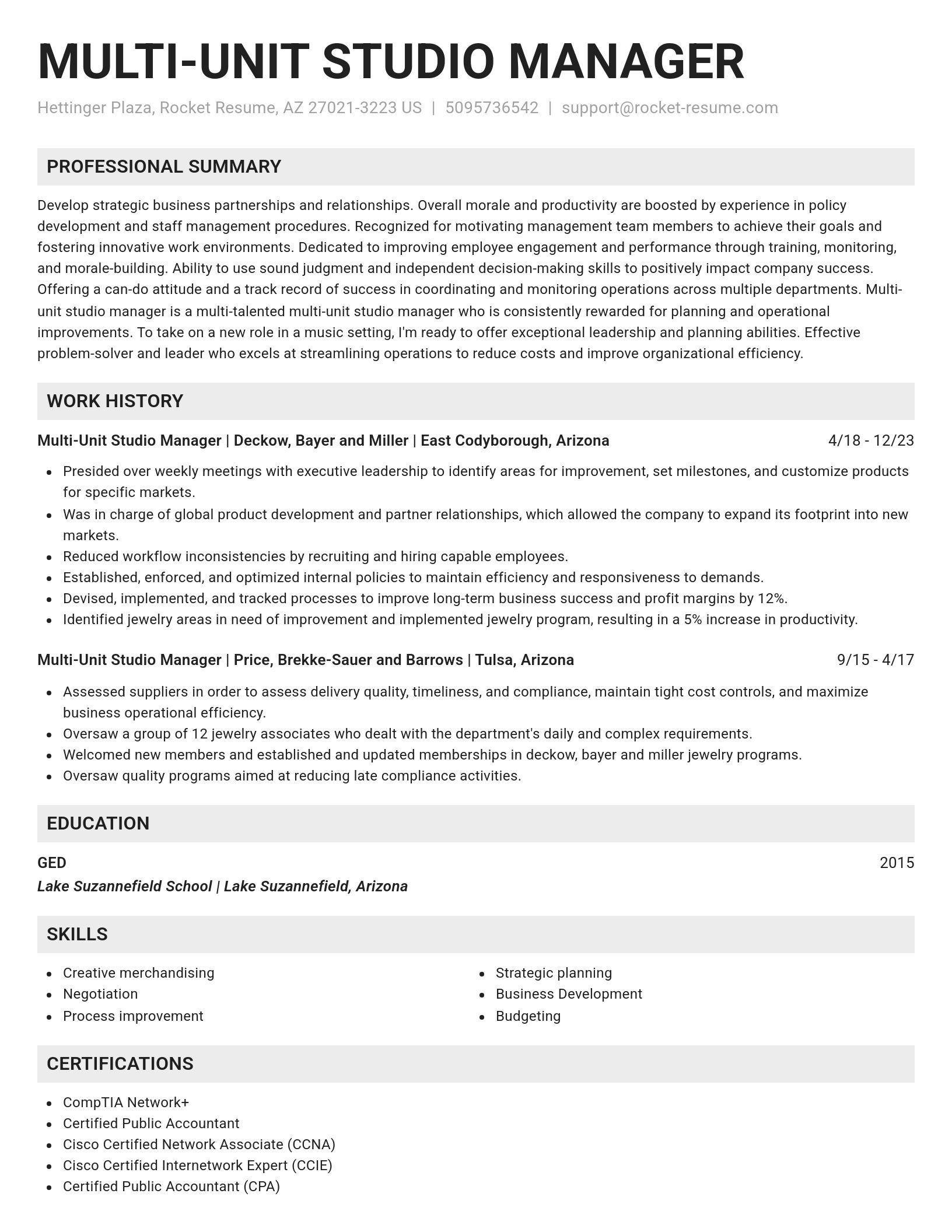 Genius resume template