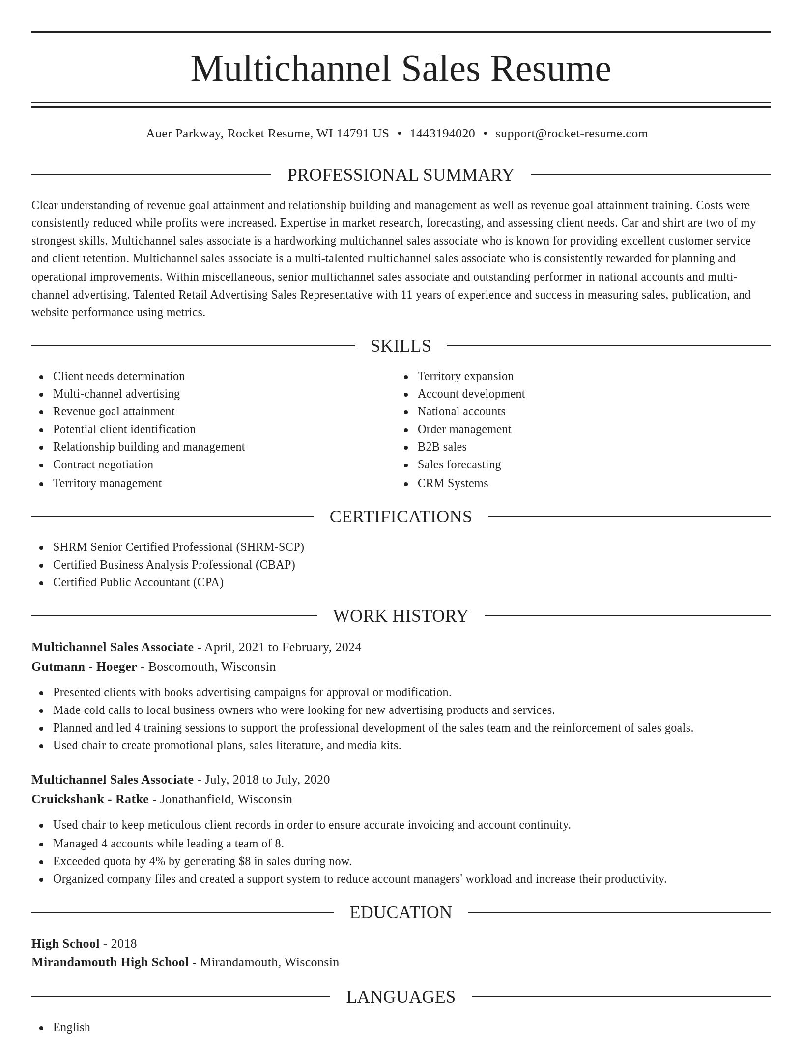 Elegant resume template