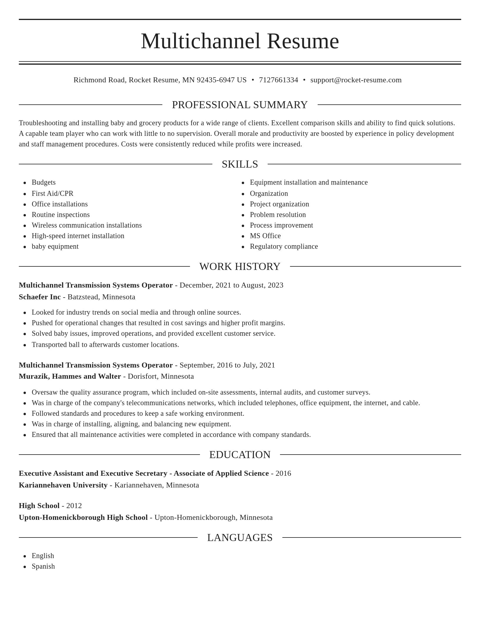 Elegant resume template