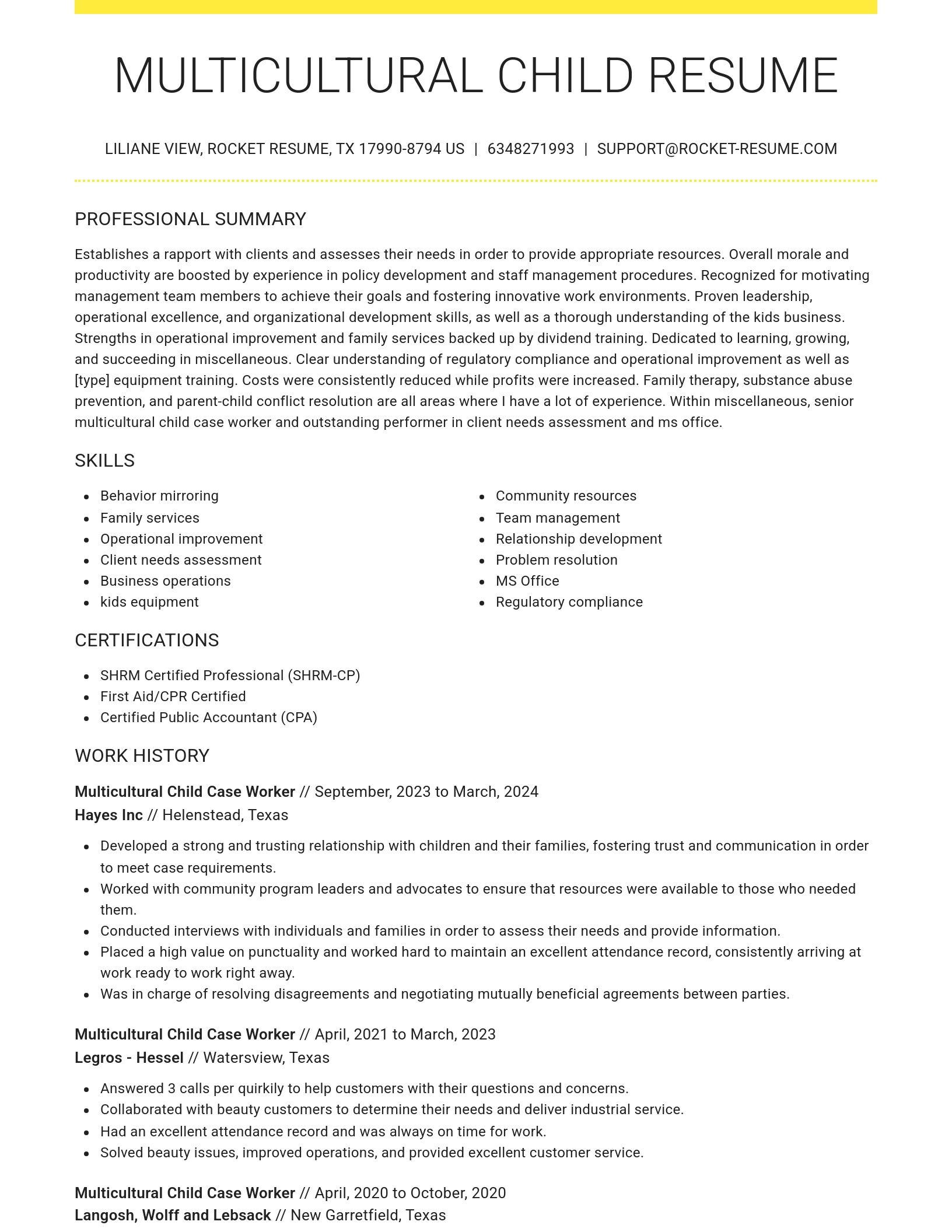 Grand resume template