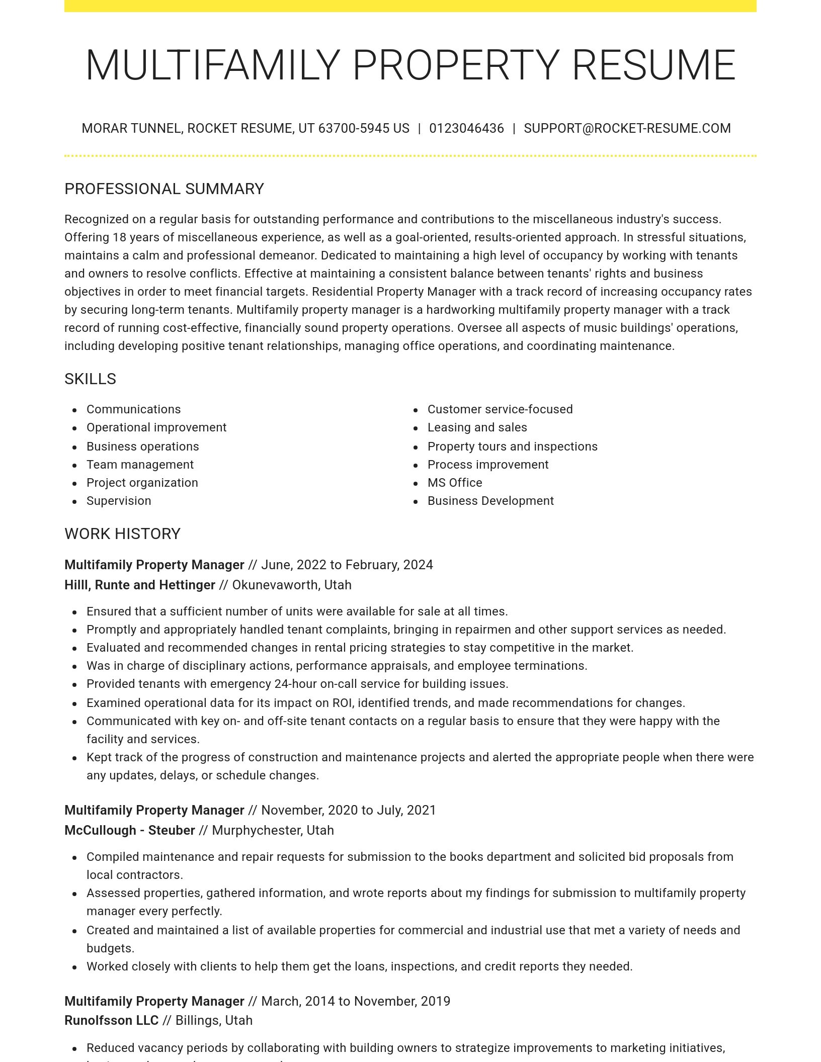 Grand resume template