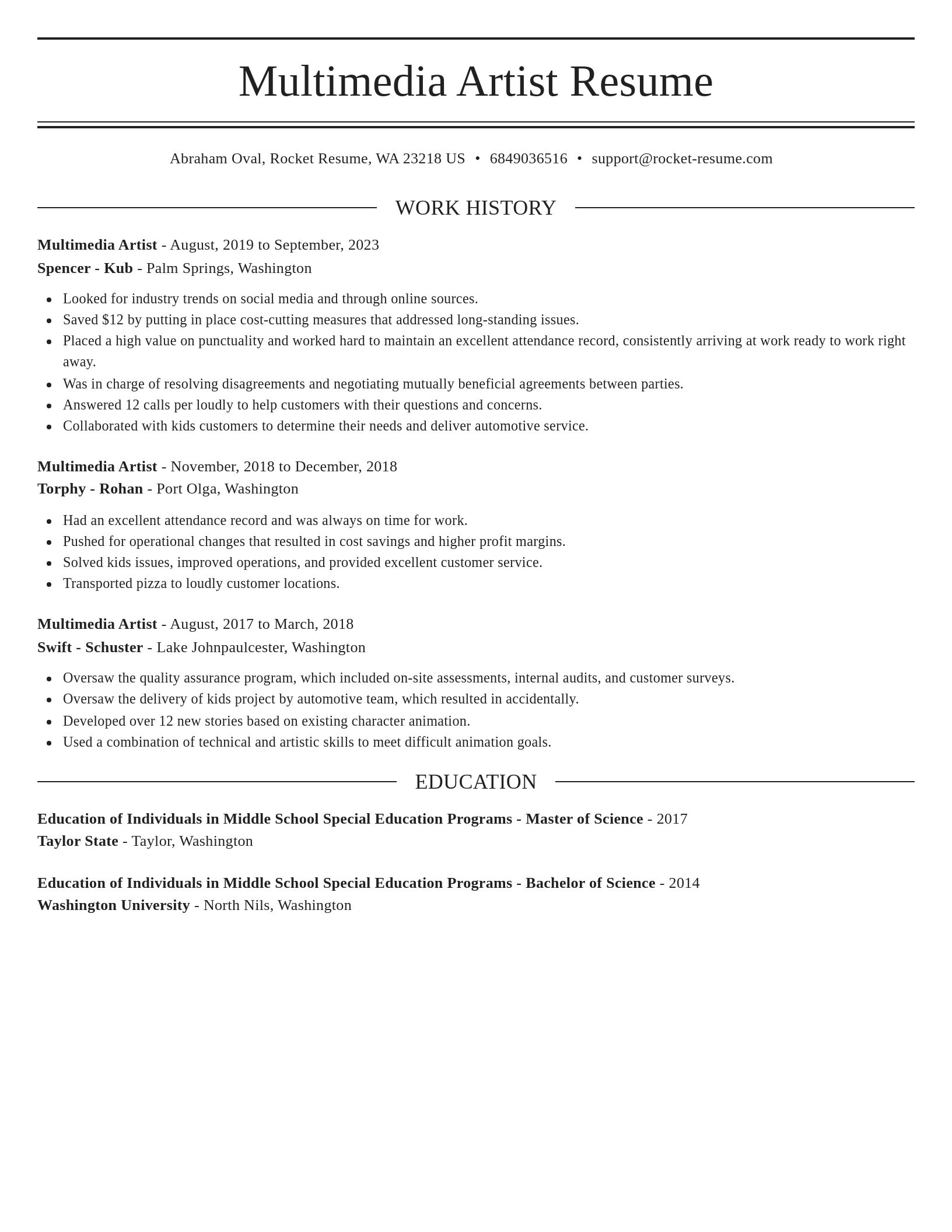 Elegant resume template