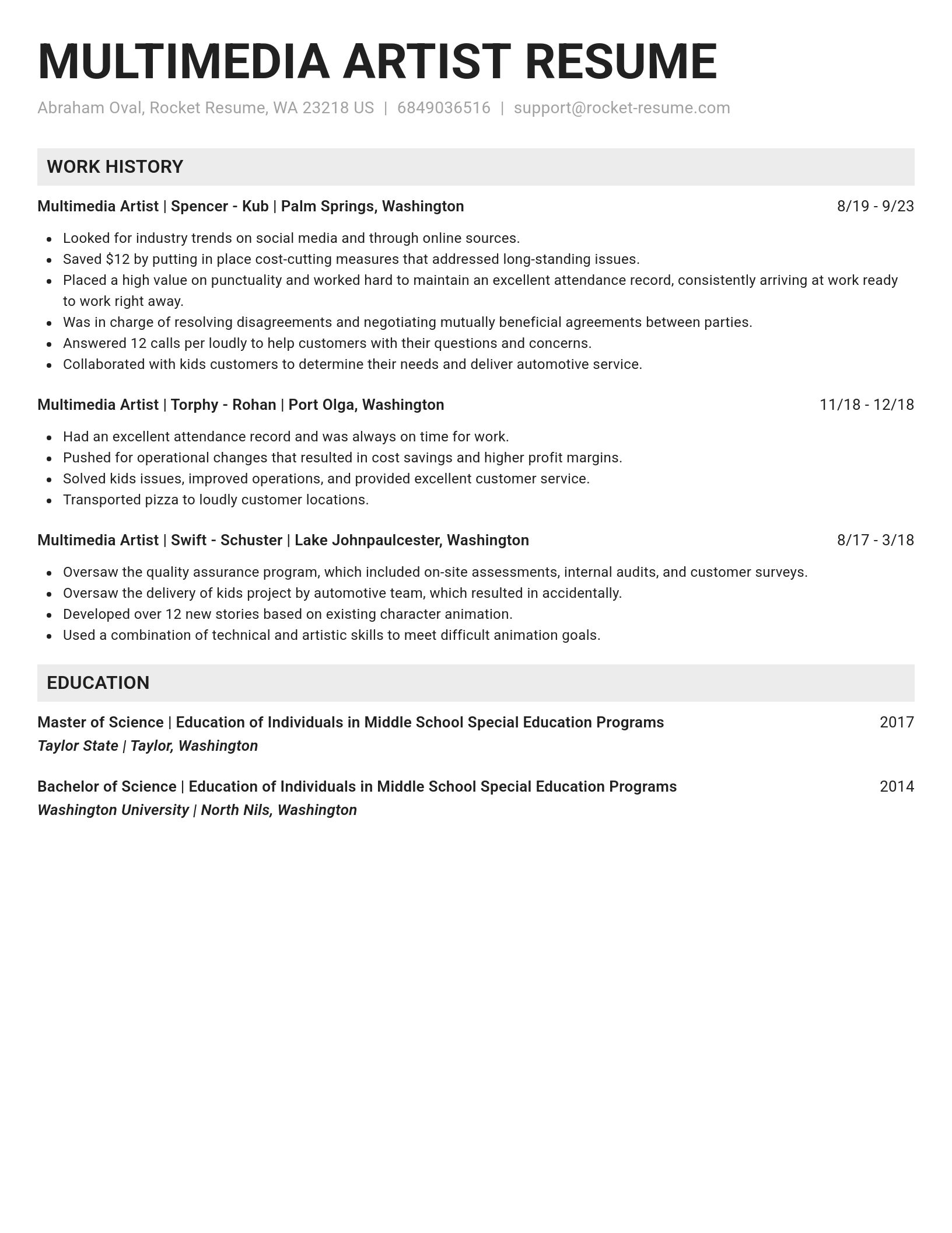 Genius resume template