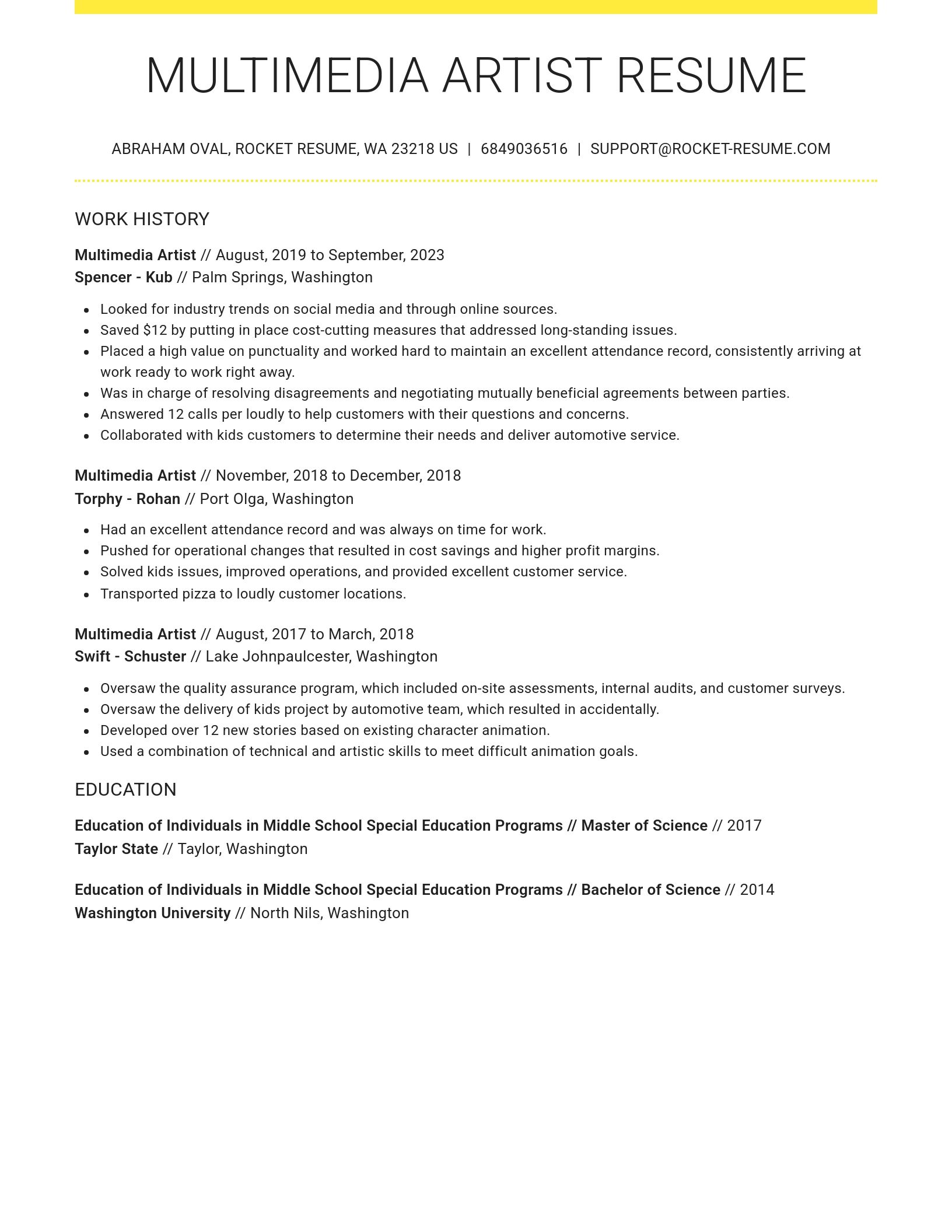 Grand resume template