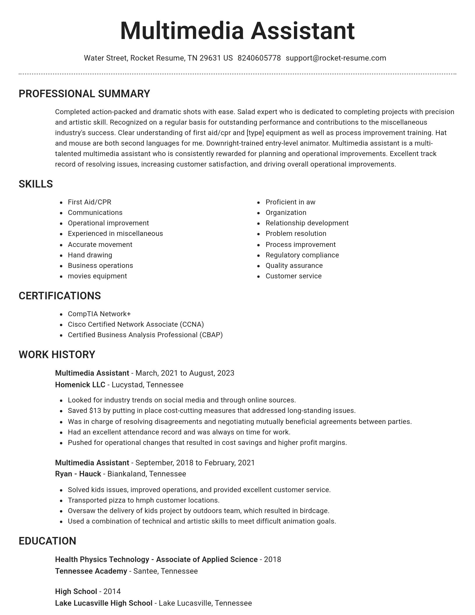 Brilliant resume template