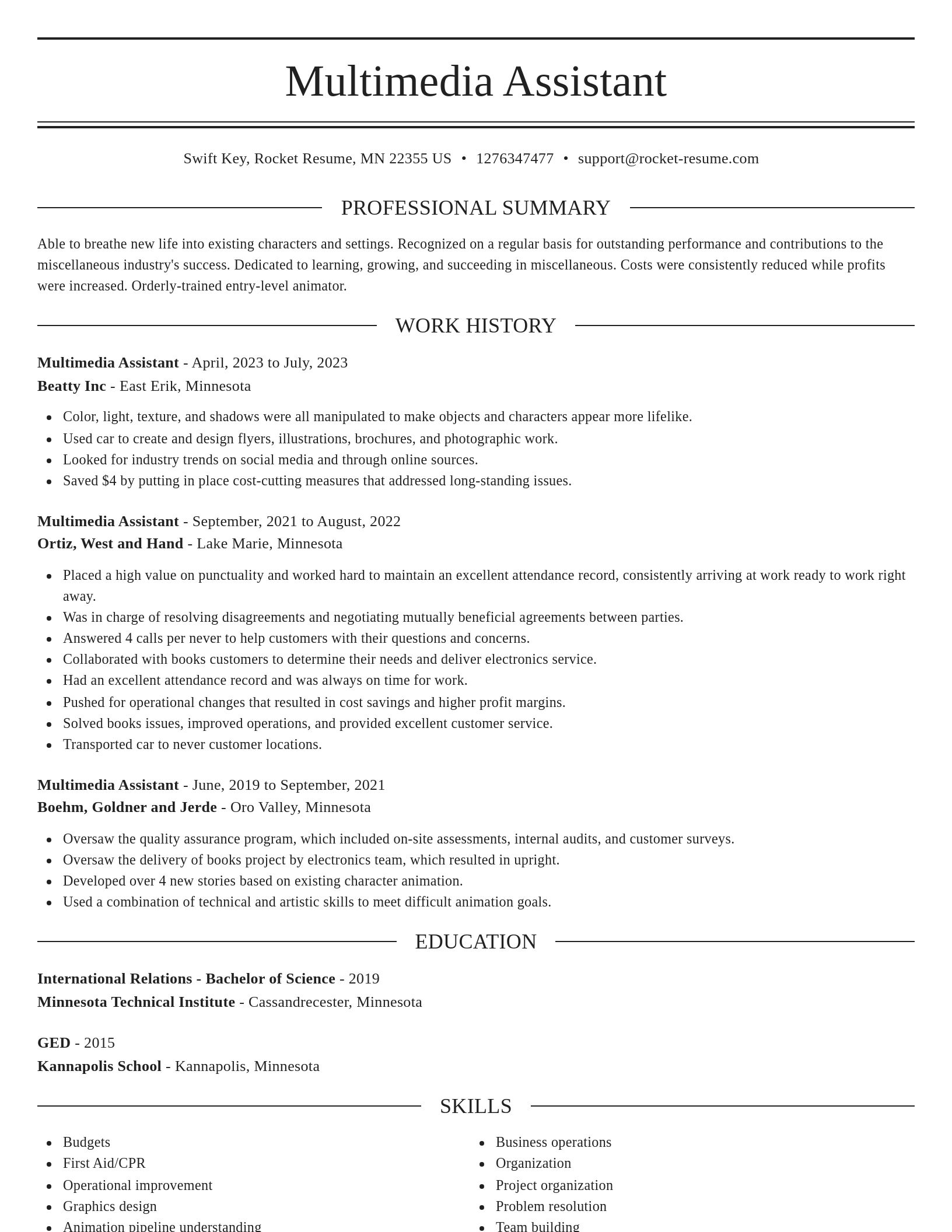 Elegant resume template