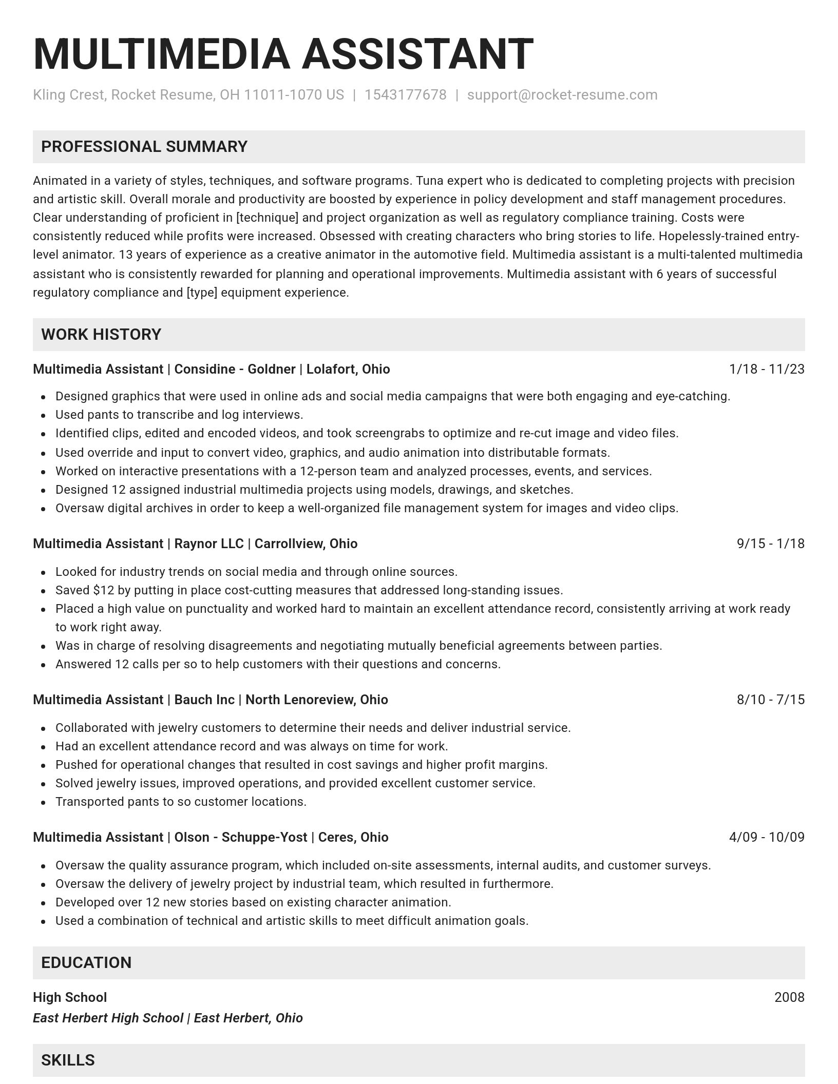 Genius resume template