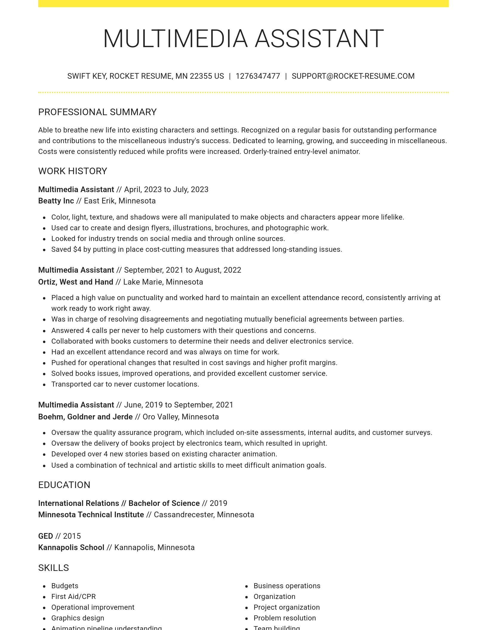 Grand resume template