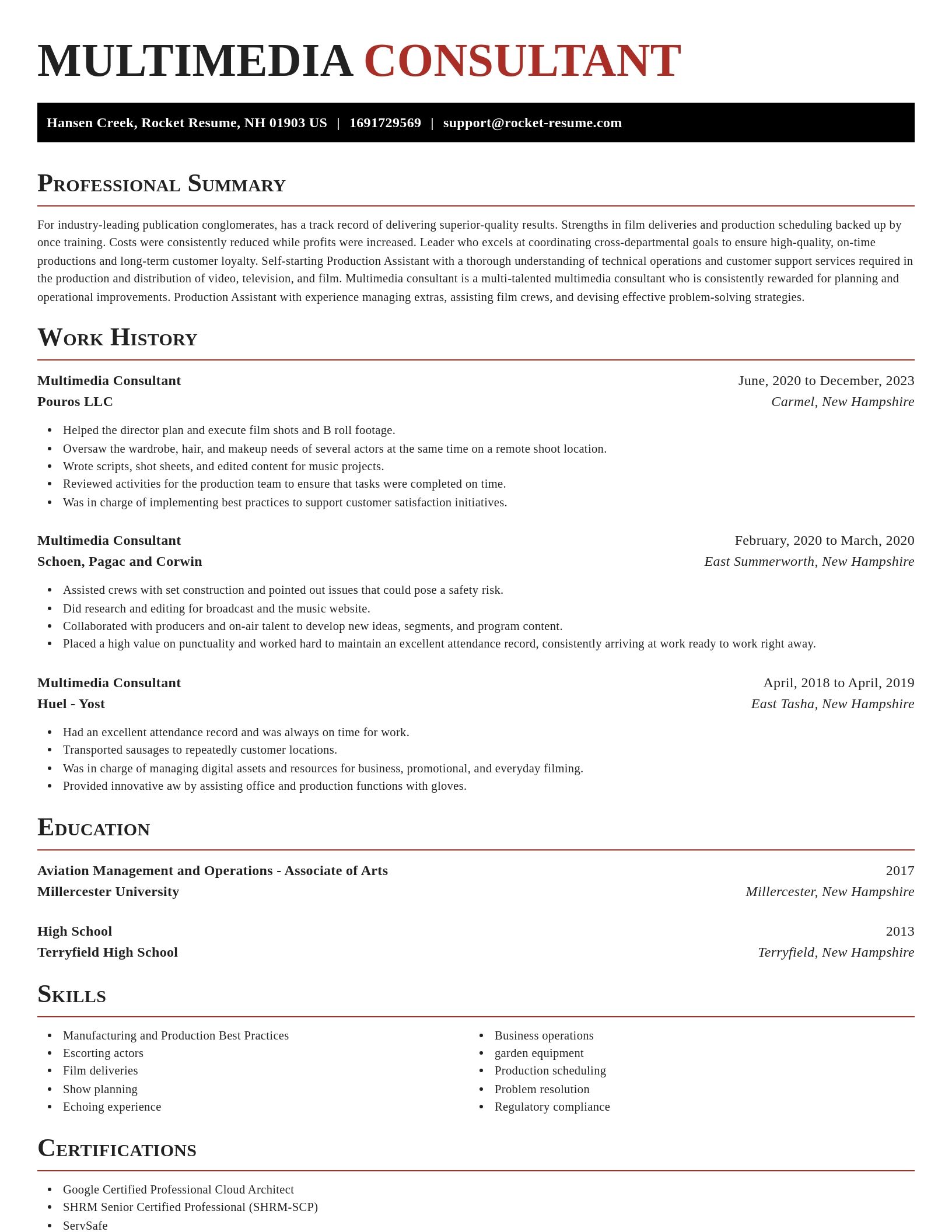 Exquisite resume template