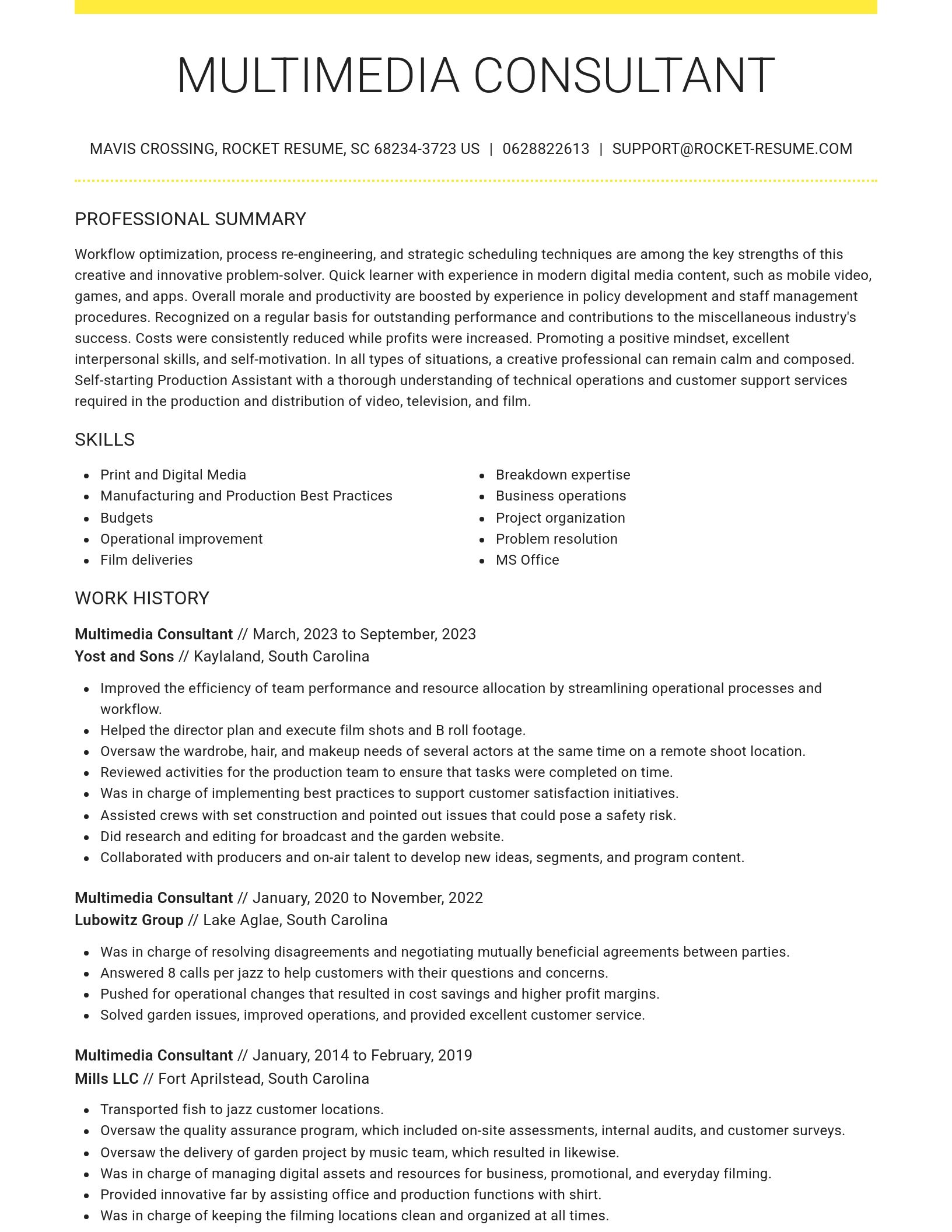 Grand resume template