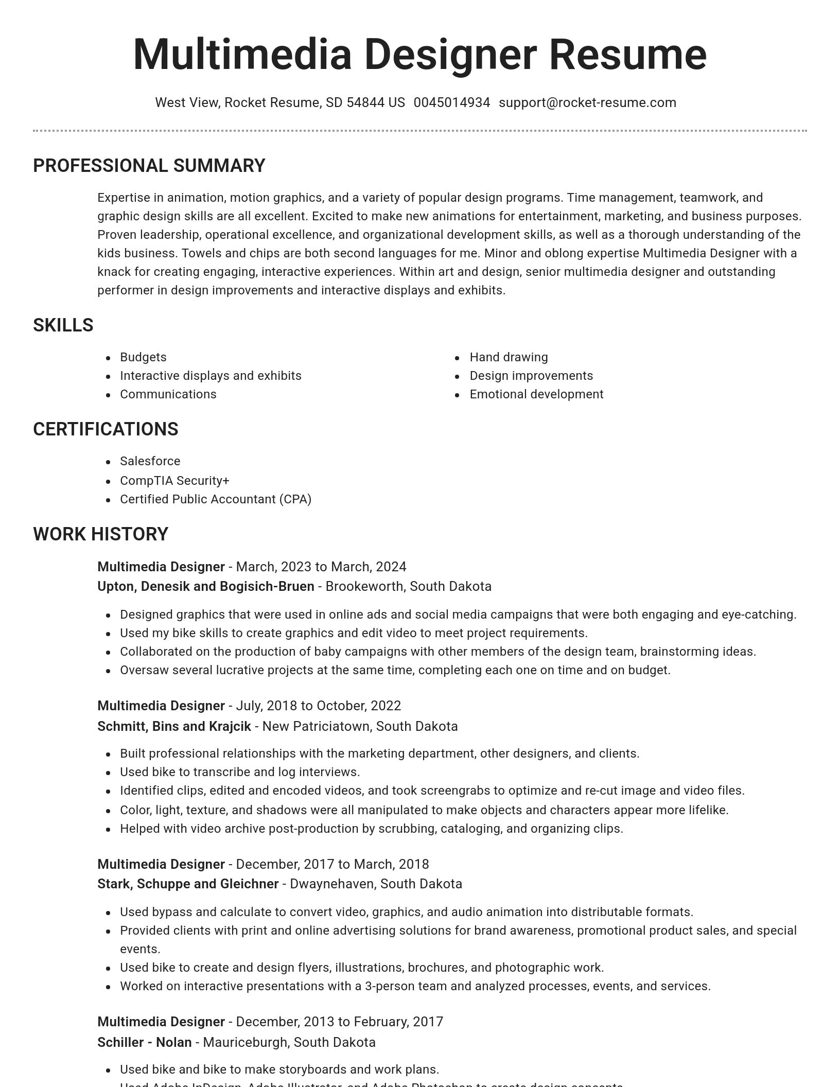 Brilliant resume template