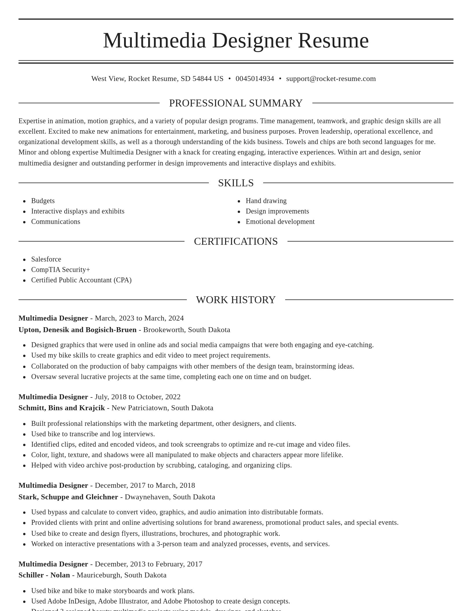 Elegant resume template